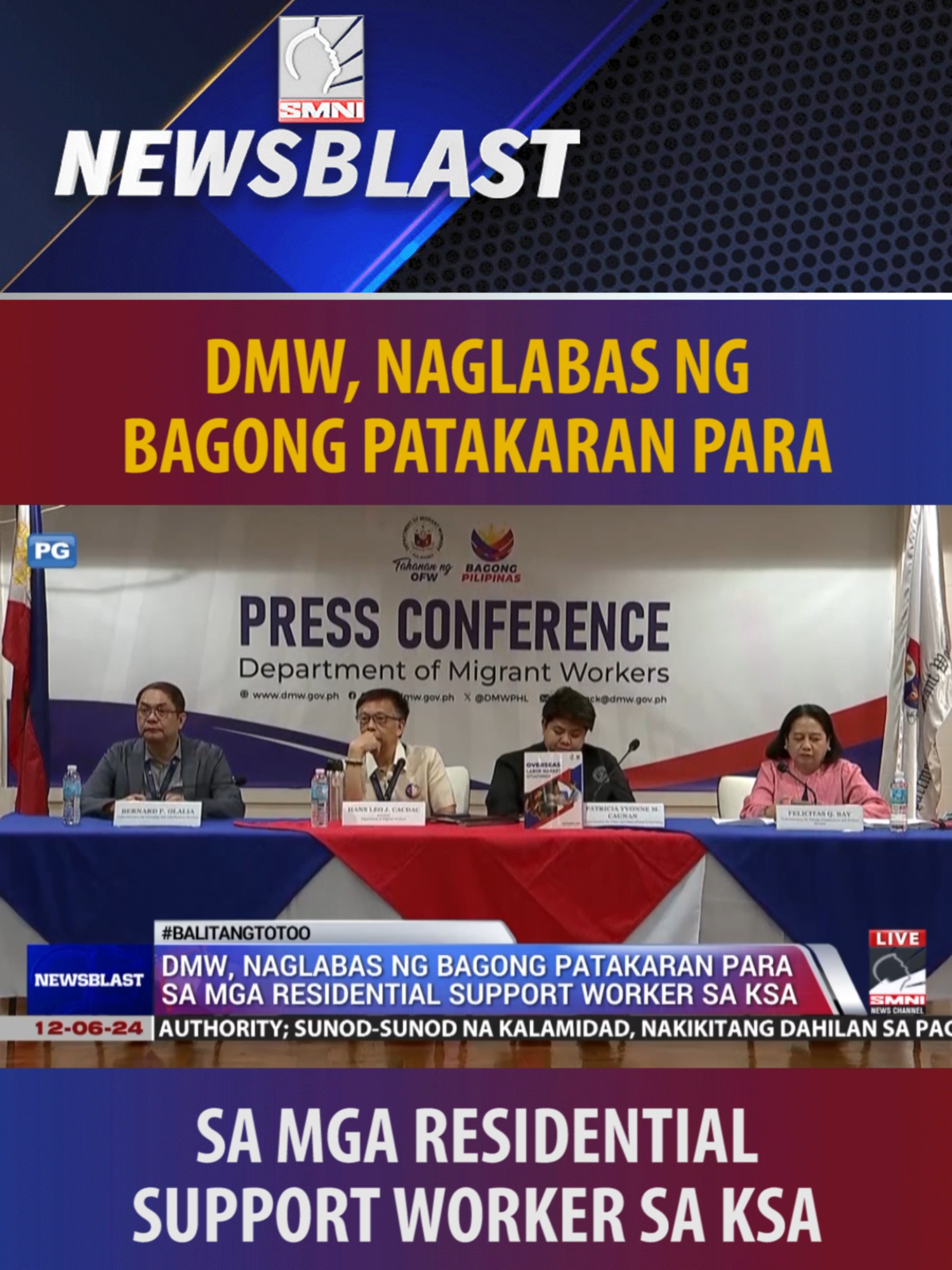 DMW, naglabas ng bagong patakaran para sa mga residential support worker sa KSA. #SMNINewsblast #SMNINews #SMNI