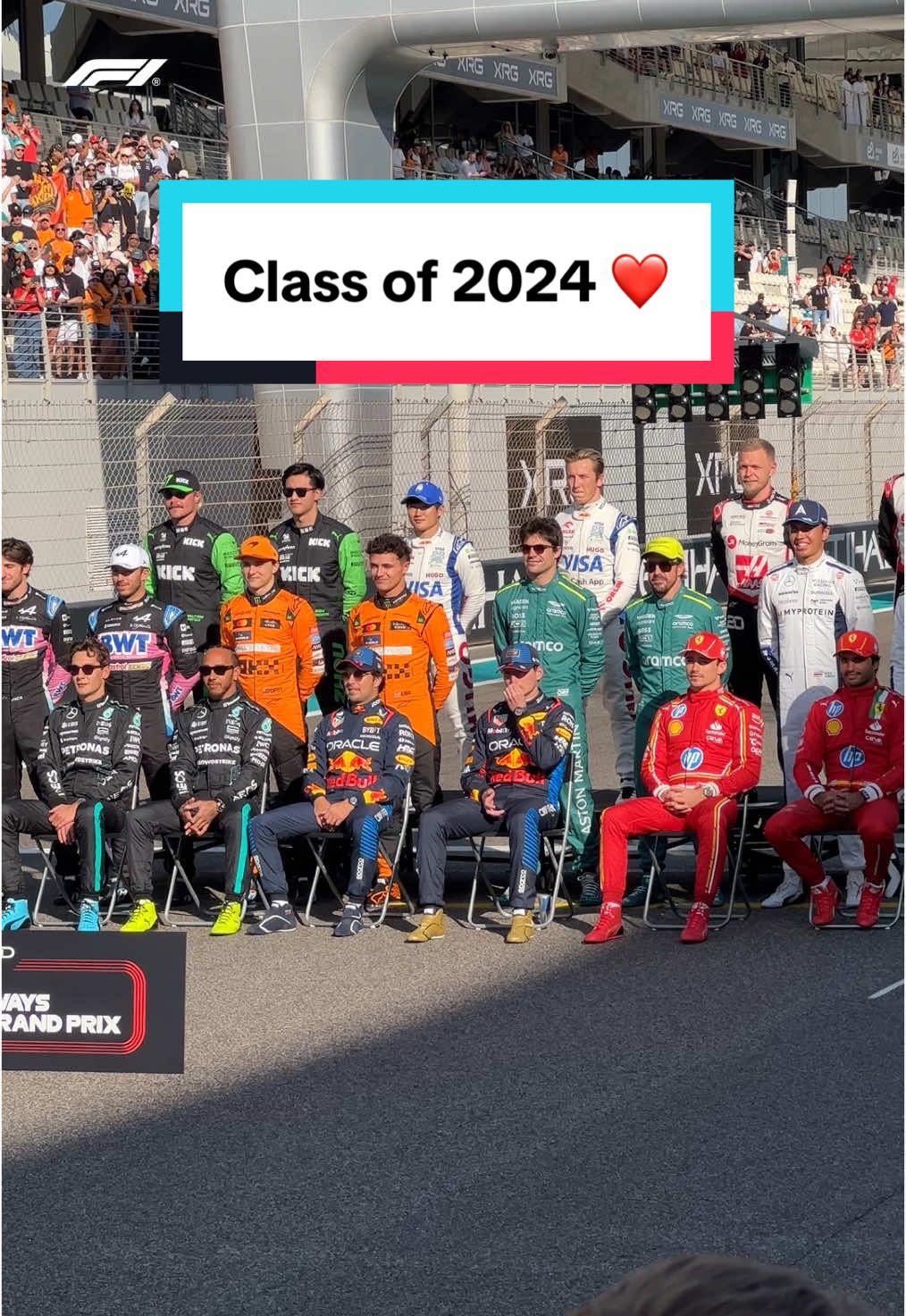 the class of 2024 ❤️ #f1 #formula1 #abudhabigp @Mercedes-AMG F1 @McLaren @ferrari @Aston Martin Aramco F1 Team @MoneyGram Haas F1 Team @Visa Cash App RB F1 Team @Stake F1 Team KICK Sauber @BWT Alpine Formula One Team @Red Bull Racing @Williams Racing 