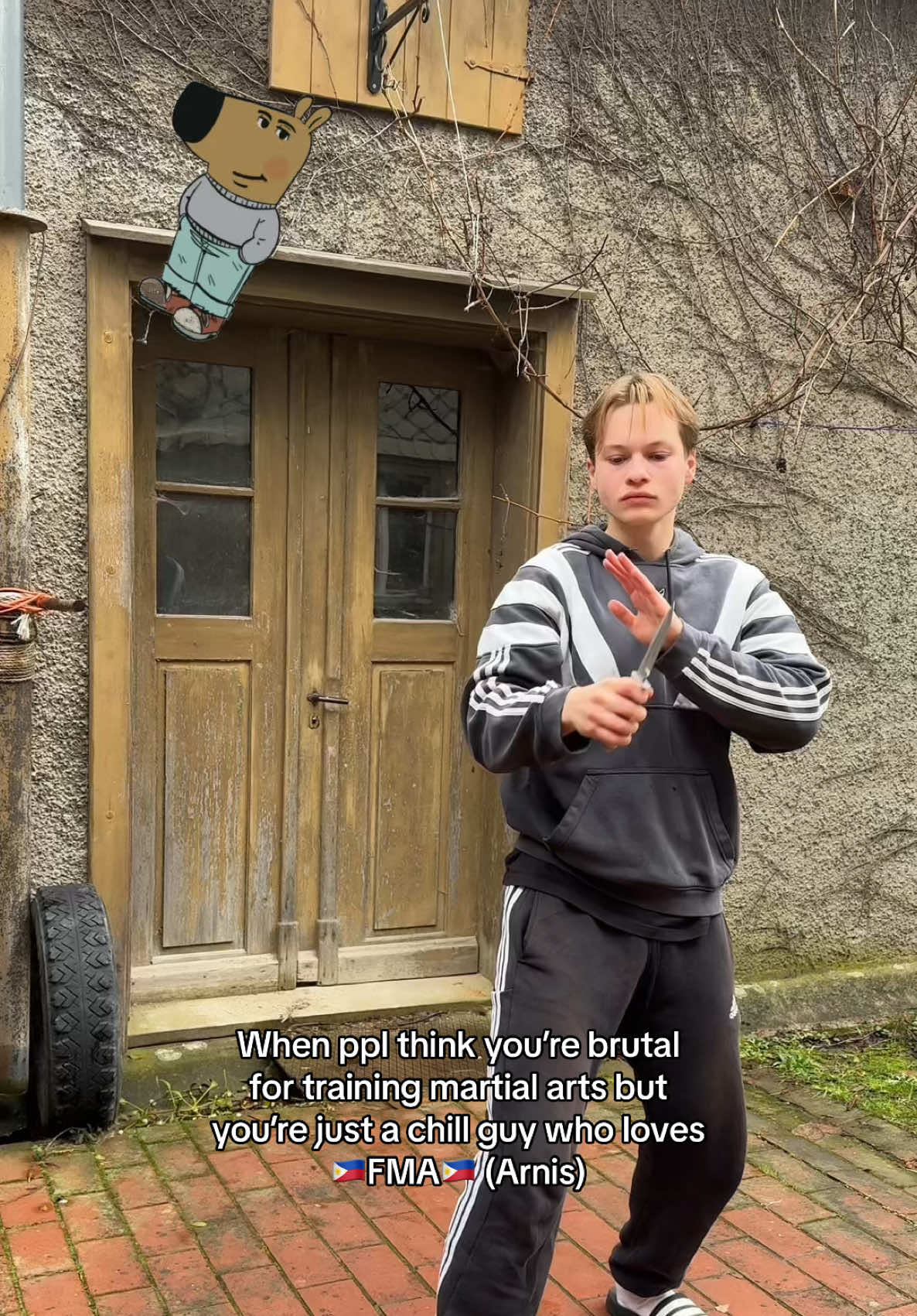 Hold my ice pick real quick!  Frankfurt things  Disclaimer  Trained professional. Video only for entertainment. Stay safe . Do not attempt. Shown euqipment is legally owned and for training pusposes only. I do not glorify brutality. I’m just a chill guy who loves arnis 🇵🇭🔥 Verse of today  Proverbs 3 5-6 Trust in the Lord with all your heart and lean not on your own understanding; in all your ways submit to him, and he will make your paths straight #martialarts #arnis #fma #kali #escrima #silat 