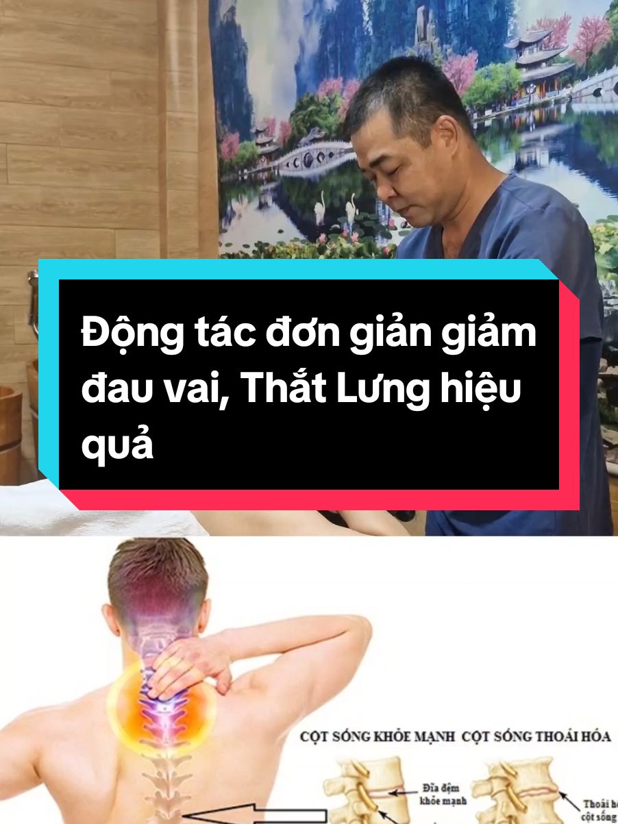 Bạn đau vai, Thắt Lưng?Đây là động tác bạn cần ##daucovaigay #daulung#duongsinh #suckhoechomoinguoi #trilieu #thanhshiatsu 