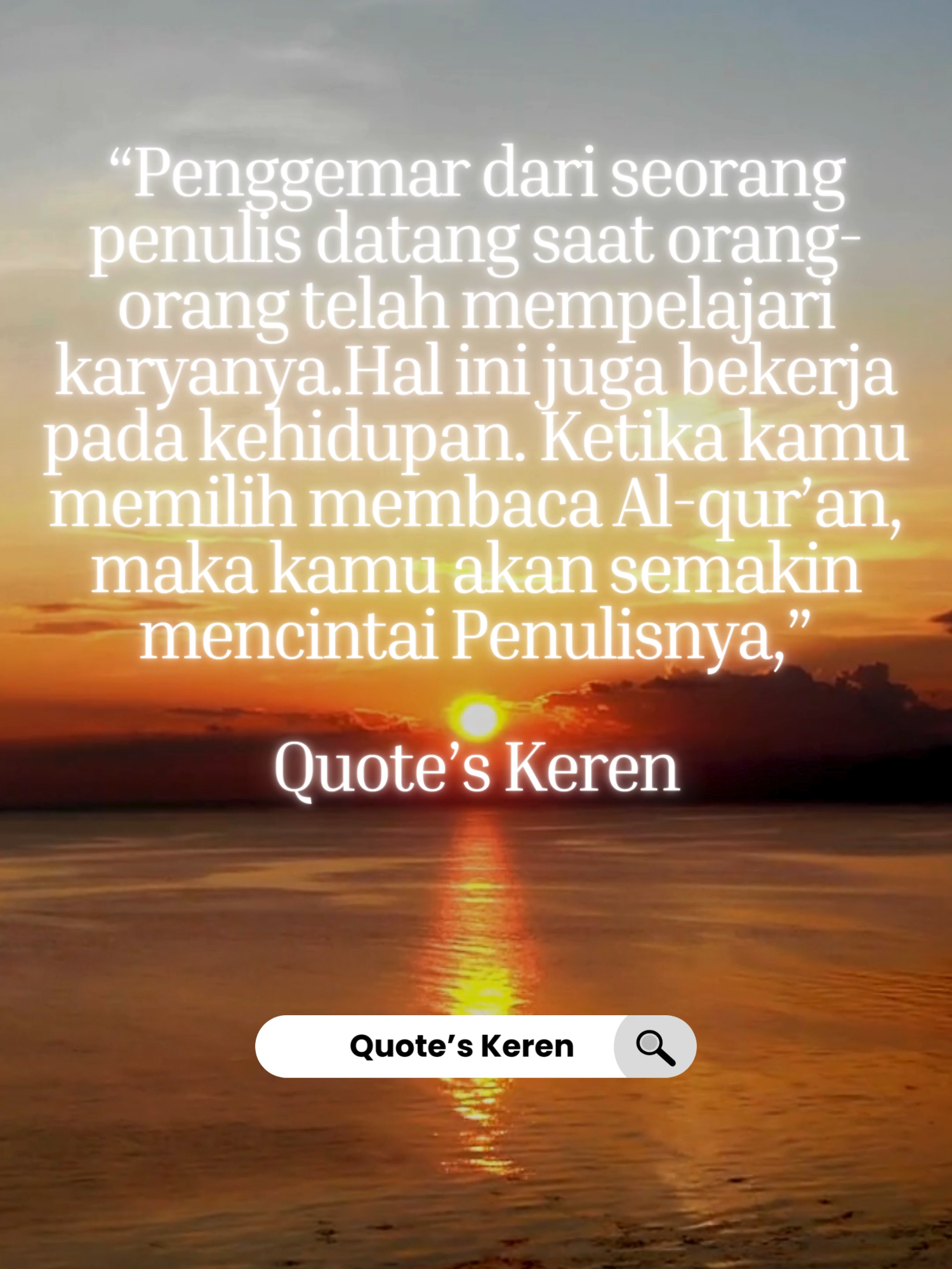 Quote” - 2024-12-“Penggemar dari seorang penulis datang saat orang-orang telah mempelajari karyanya.Hal ini juga bekerja pada kehidupan. Ketika kamu memilih membaca Al-qur’an, maka kamu akan semakin mencintai Penulisnya,” #fypage #fyppppppppppppppppppppppp #viralvideo #viraltiktok #fyp #dress #tuhan #viral #quoteskeren #quotes #world #indonesia #english #untukmu #cintaku #cicakdidinding #just4fun #korek #alquran #kucinta #tiktok