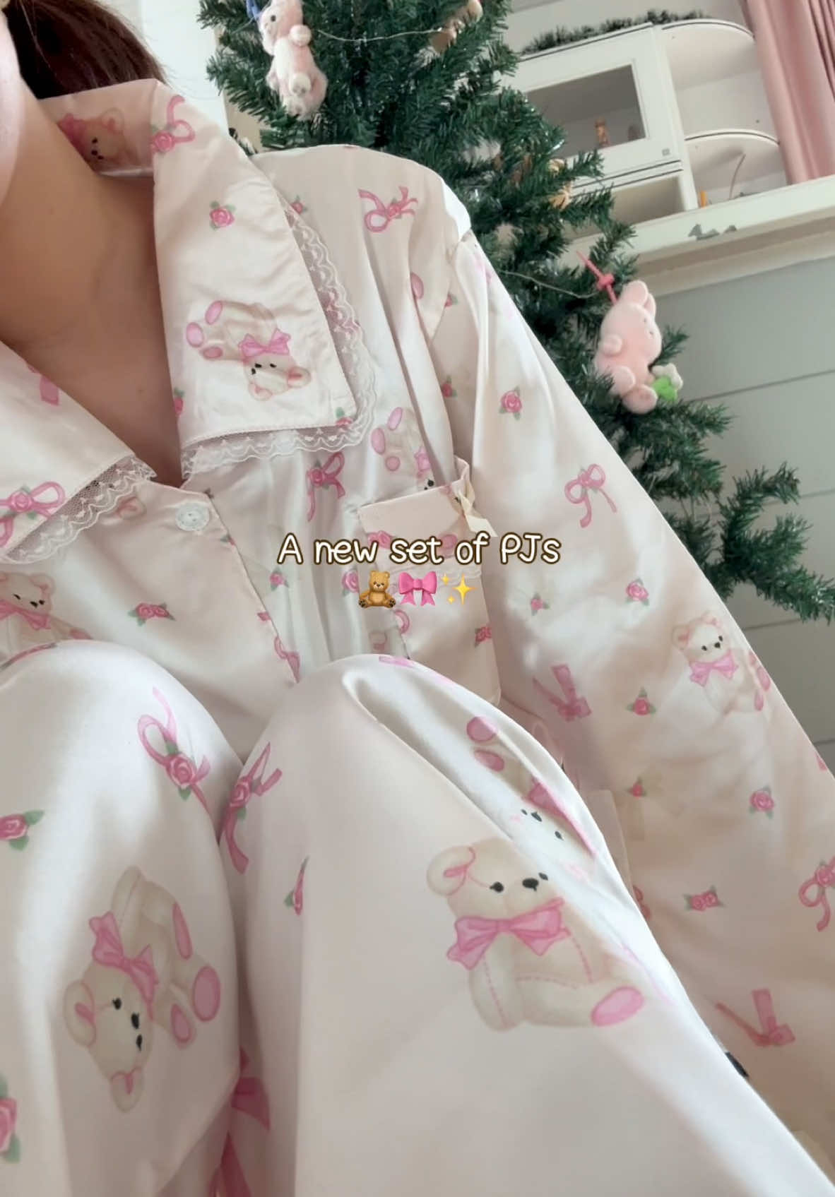 เจ้าหมีโบว์ตัวใหม่🧸🎀✨ #unboxing #ชุดนอน #pajamas #satinny 