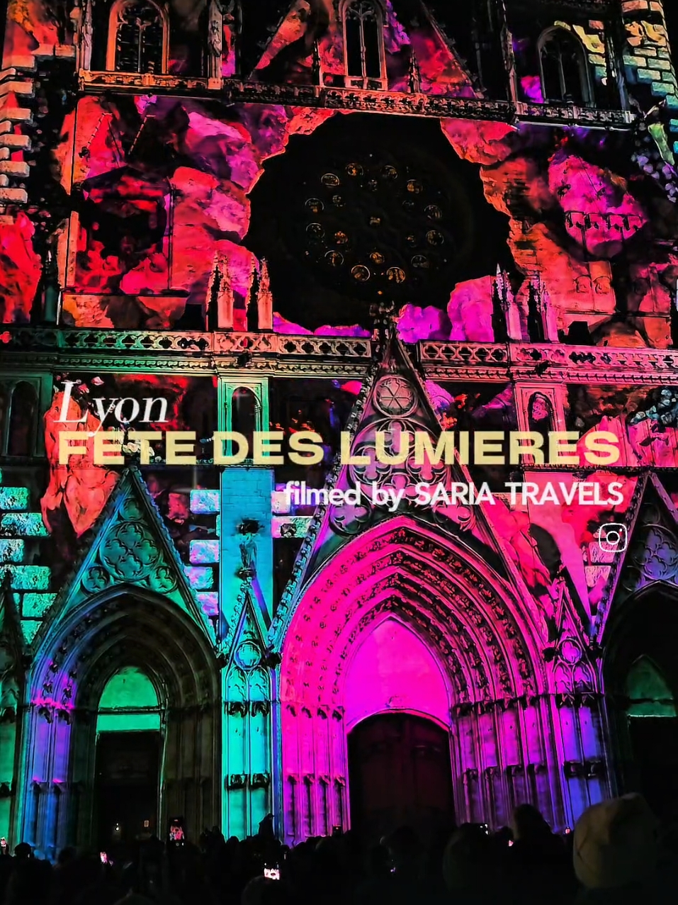 📍Fete des lumieres, Lyon 🇫🇷 🎥 Tik Tok : Saria travels 📸 Instagram : @sariatravels The Festival of Lights is an international event renowned for its temporary light installations during which the city is metamorphosed for four magical evenings, reconnecting with a popular tradition dating back to 1852. #lyon #fetedeslumieres #france #auvergne 