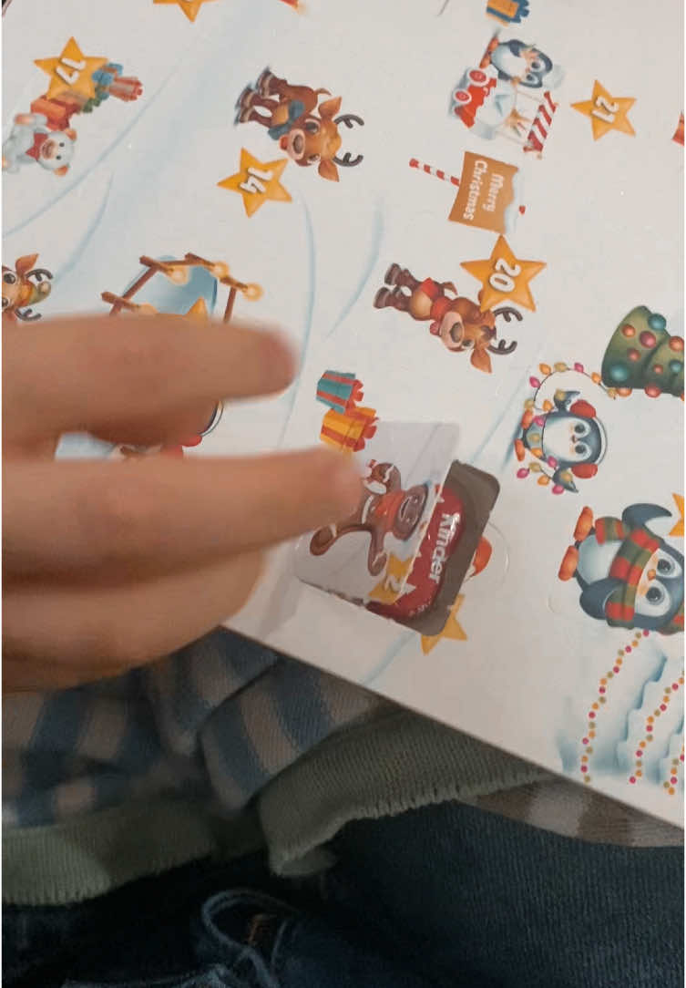 Aprendo il #calendariodellavvento della #kinder che abbiamo trovato un po’ in ritardo 8/12/24  ma ora ogni giorno apriremo una casella. Siamo comunque molto felici 🥰 #christmas 🗓️🎁🎄