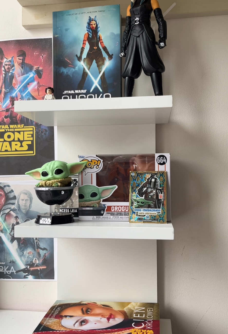 My star wars shelf #starwars #starwarsfan #ahsokatano #mandalorian #padmeamidala #clonewars 