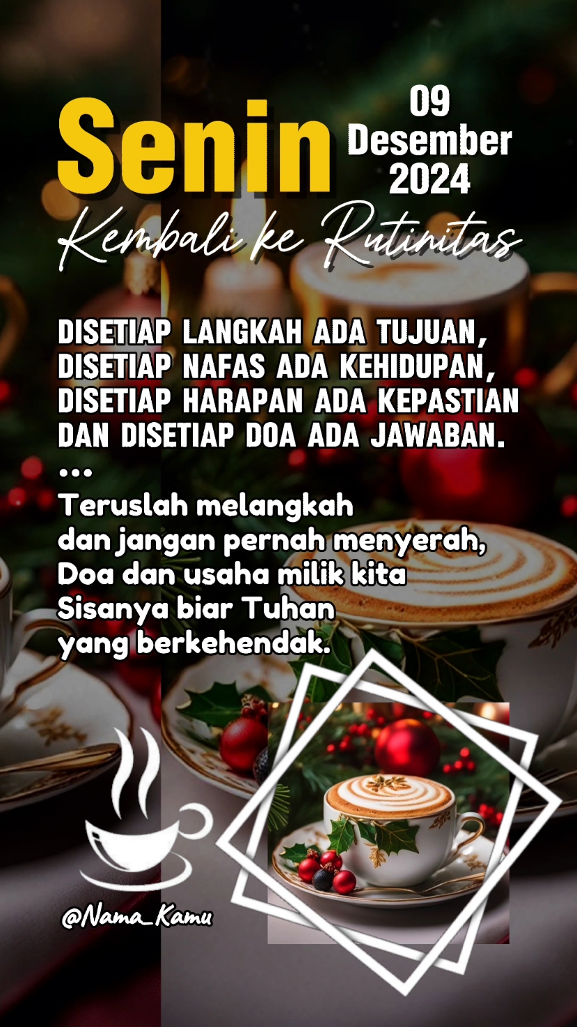 Kembali Ke Rutinitas  . . . .  #templatecapcut #semangatsenin #seninsemangat  #template  #fypシ #09desember2024  #fypdong  #motivasi  #storywa  #dedikawan #CapCut 