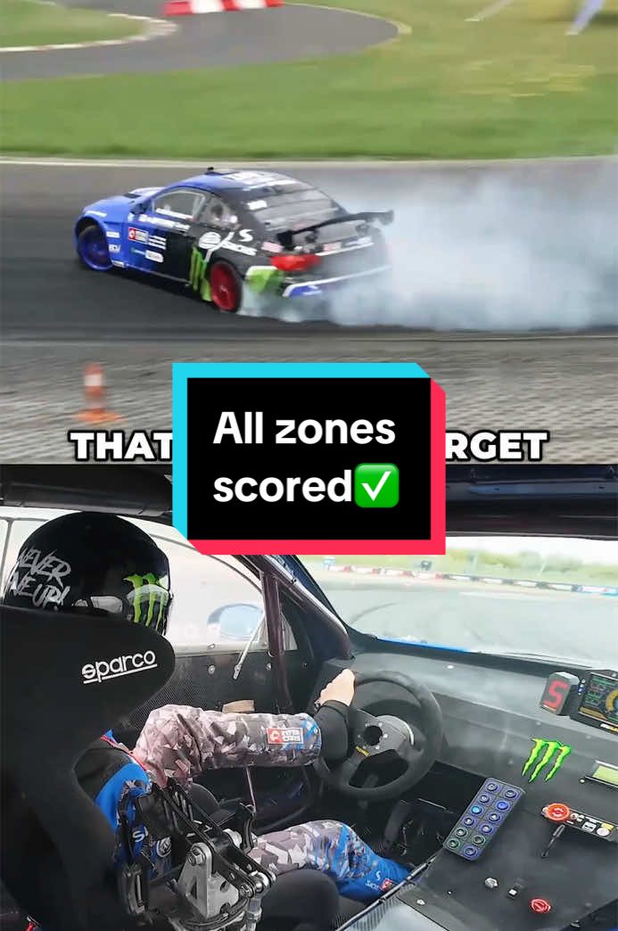 All scoring zones scored. ✅ Gas stuck in the floor and the tire lit up beautifully! 😎😎 #drift #drifting