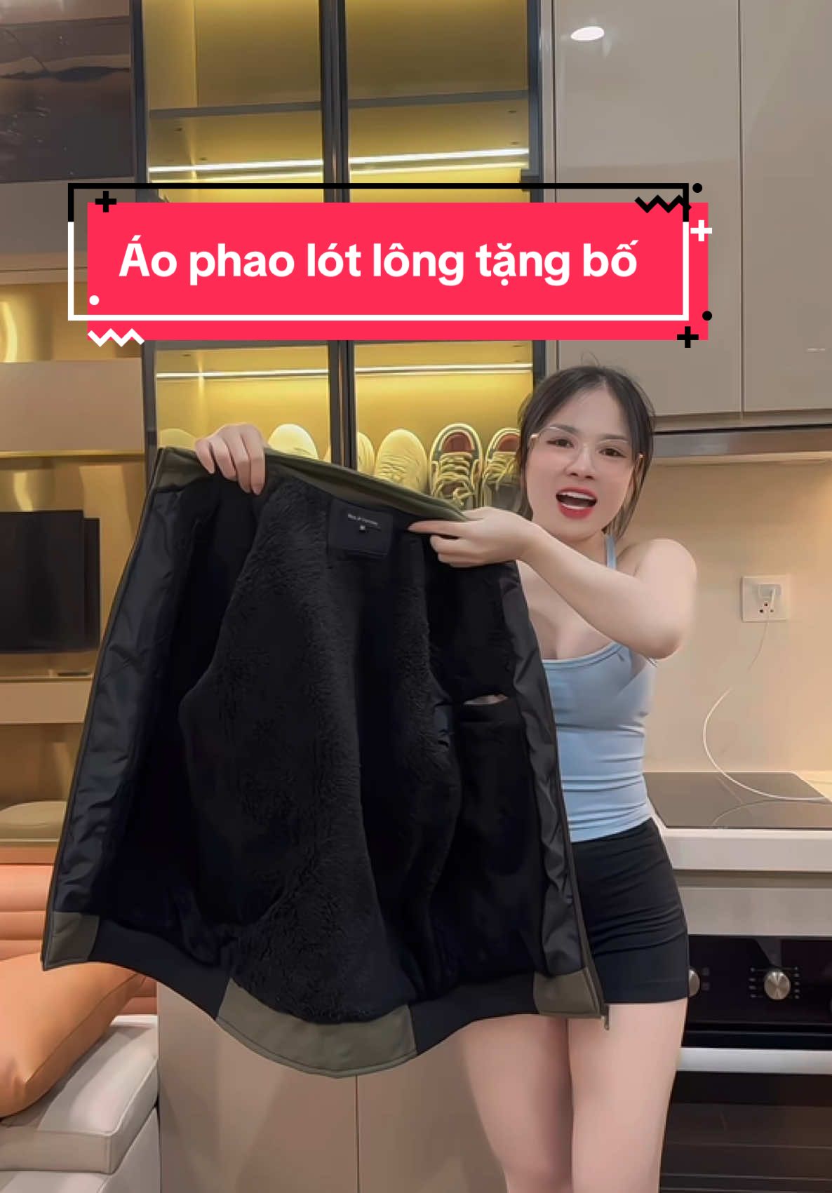 Áo phao lót lông tặng bố