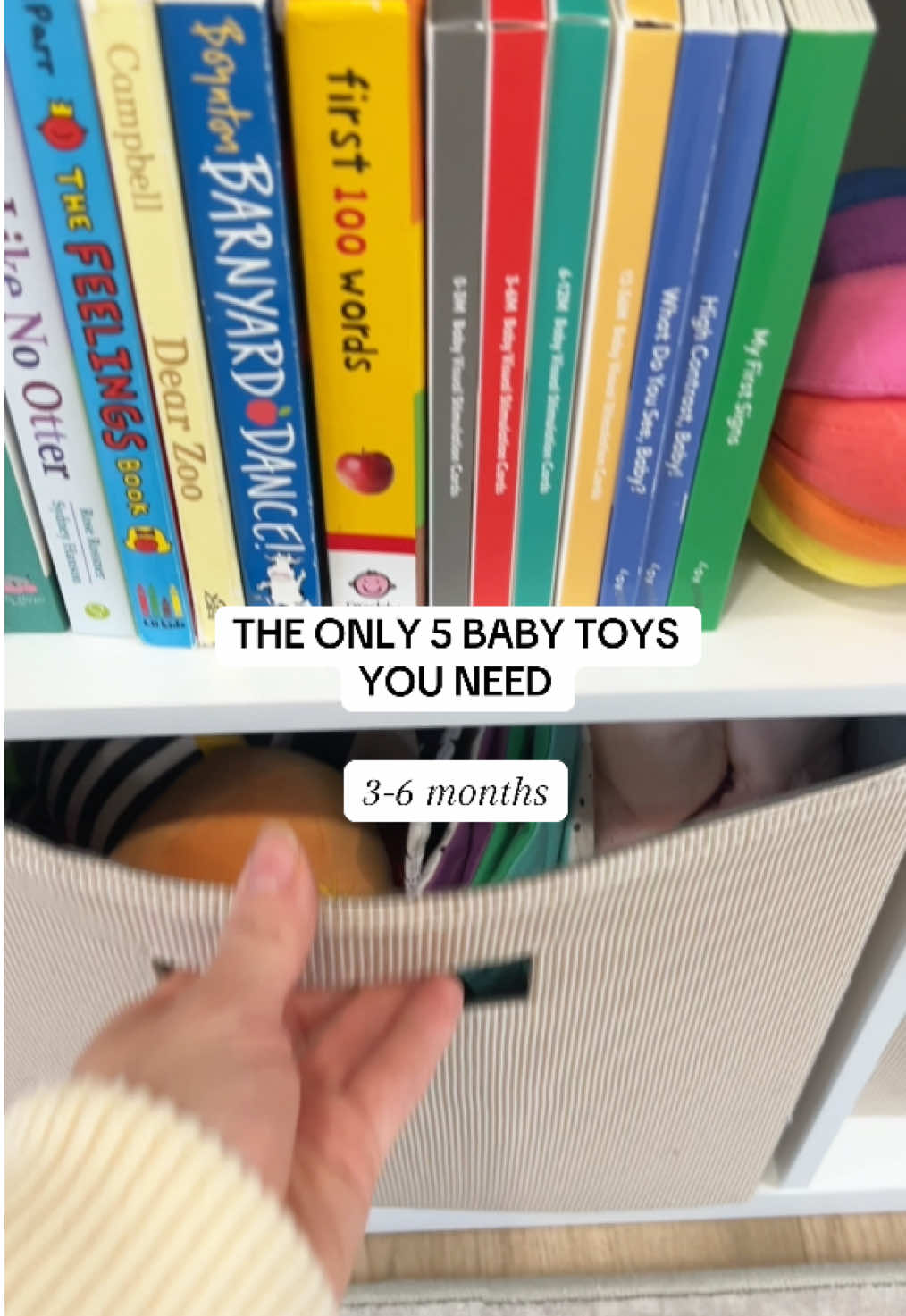 Toys after the newborn stage (3-6 months) you actually need! You really dont need much to support baby’s development. Follow and tap “related product” to shop these toys and some honorable mentions. You can find all our baby recommentations for the first year linked under “baby favorites” 🔗🎄♥️  At 3-6 months, baby is getting more interactive! They’ve moved away from visual tracking and observing and are starting to engage with their surroundings. ✨3 months - reach out and bat toys ✨ 4 months - hold toys for longer period of time ✨ 5 months - change hands when holding toys Babies might also start rolling in this age range and interactive textile toys can motivate and encourage movement!  Babies are also exploring through their mouth and may start teething! Look at teethers that are round so theyre easy to grasp.  #babystuff #babyproducts #babyregistry #babyregistrymusthaves #babytoyrecommendation #babytoys #newbornbaby #6monthsold #3monthsold #babydevelopment 