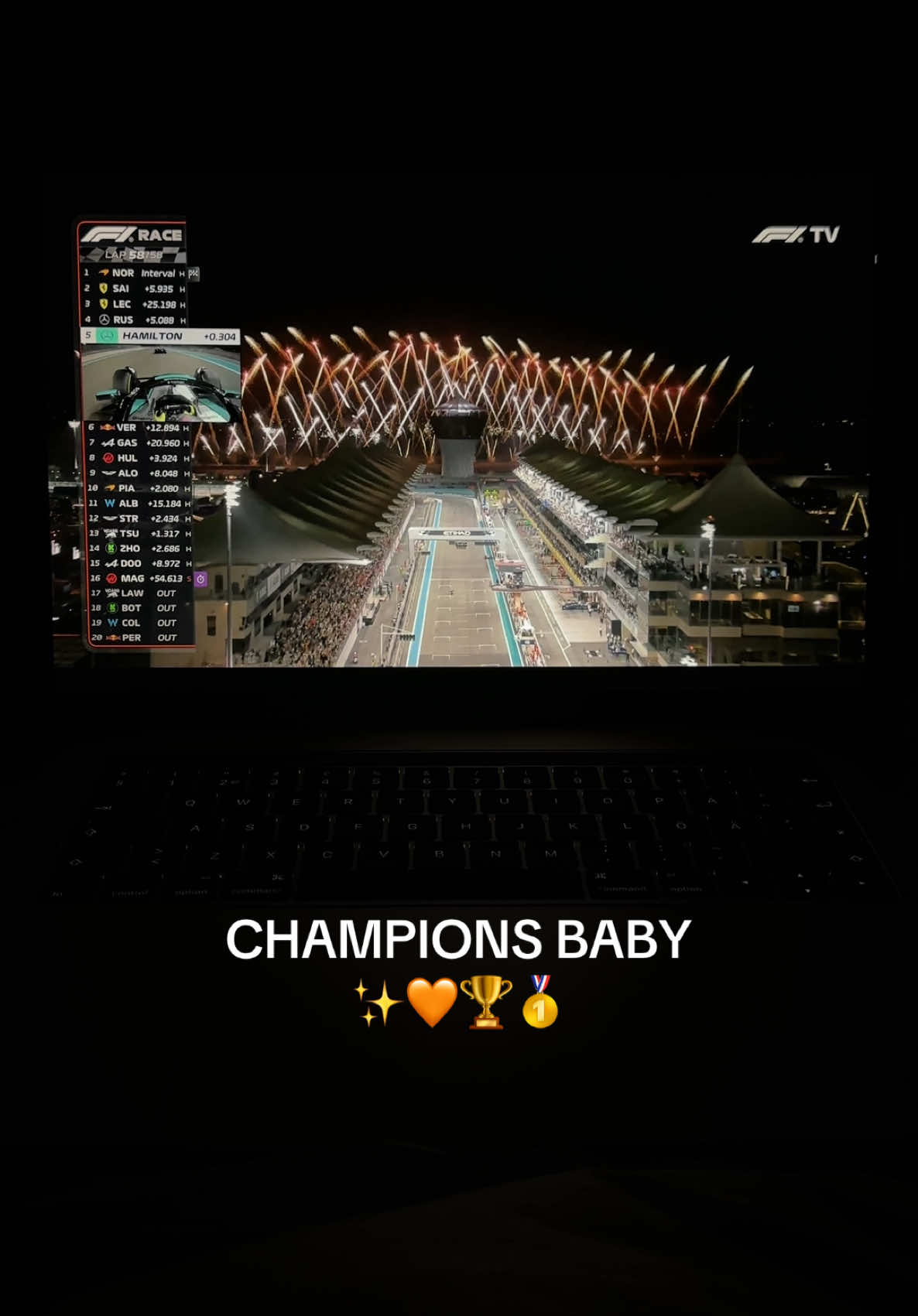 YESSSSS @McLaren 🏆✨🧡 #fyp #foryou #f1 #formula1 #formulaone #racing #f1community #f1fans #Motorsport #f1tiktok #f12024 #f1content #mclaren #mclarenf1 #abudhabi #abudhabigp #landonorris #oscarpiastri #ln4 #champions 