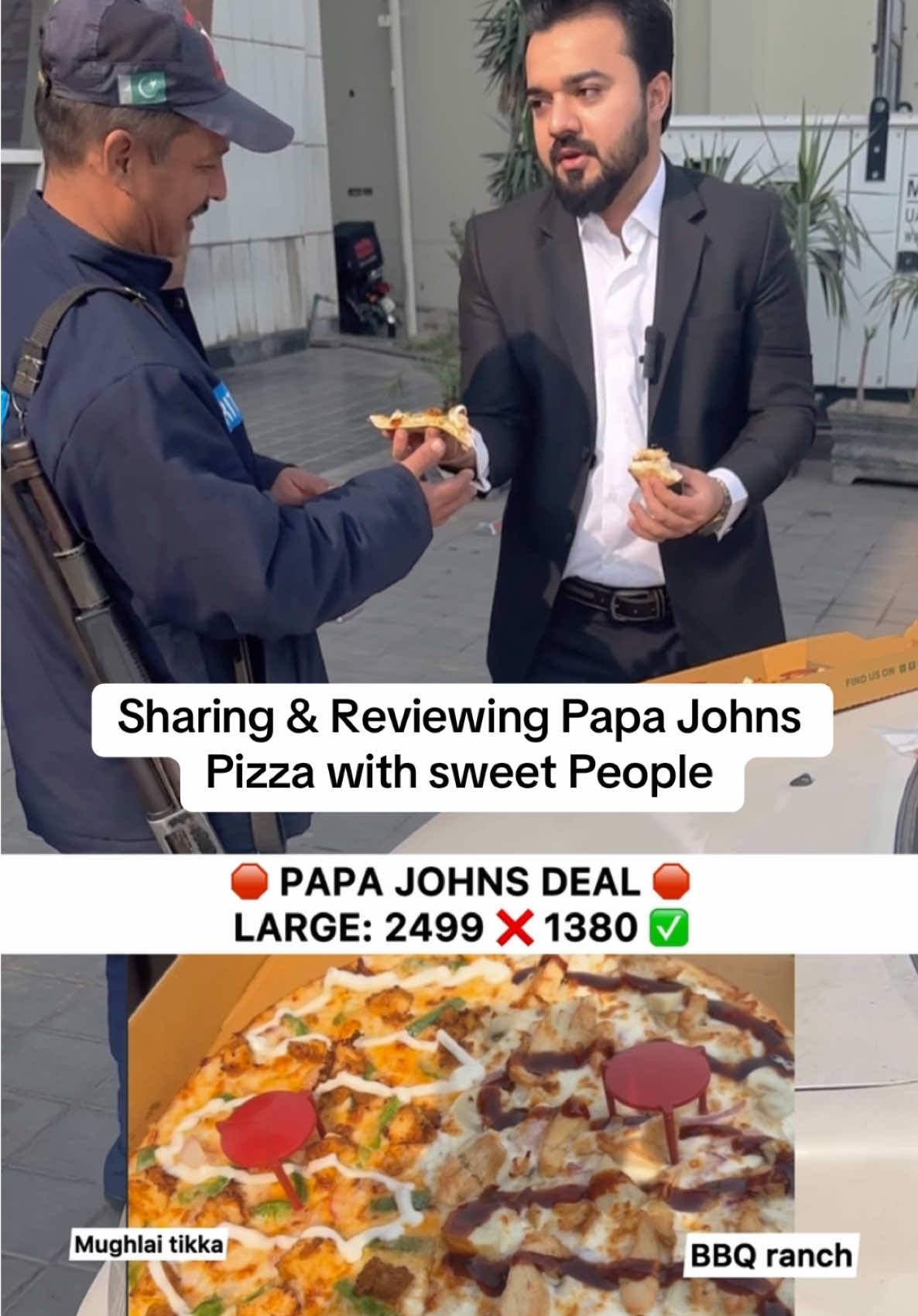 Sharing & Taking Review of PAPA JOHNS PIZZA BBQ RANCH & Mughlai Tikka | Full Genuine Review by @CH Waleed Rauf | #pizza #papajohns #foodreview #chwaleedrauf #Foodie 