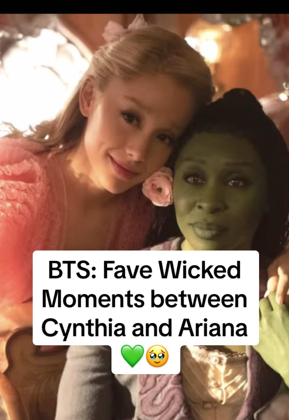 BTS: Fave Wicked Moments between Cynthia and Ariana 💚 Omg the chemistry between these two women is incredble. How is it that I already want to see this AGAIN? 🥹 What are your fave moments?? #cynthiaerivo #arianagrande #wickedmovie #wicked