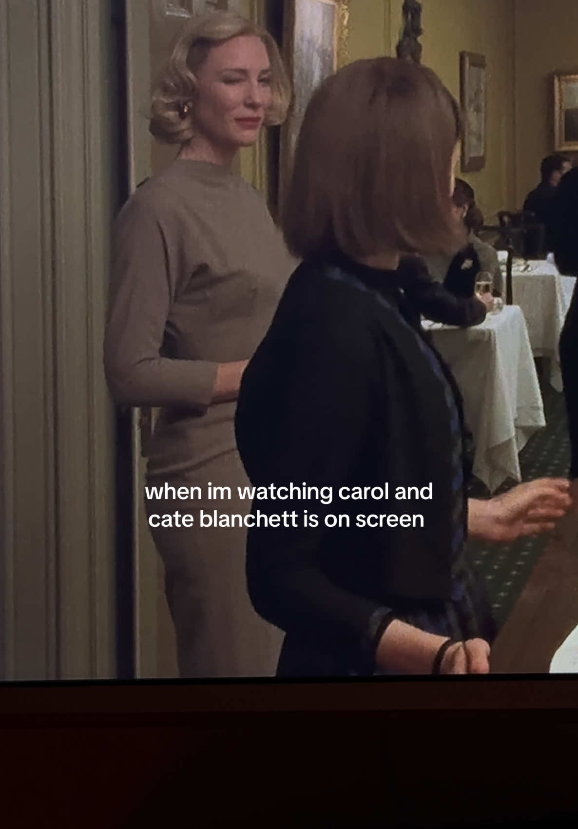 the wink gets me every time #carolmovie #carol2015 #toddhaynes #carolaird #cateblanchett #fyp #wlw #carolandtherese #rooneymara #foryoupage #rooneymara 