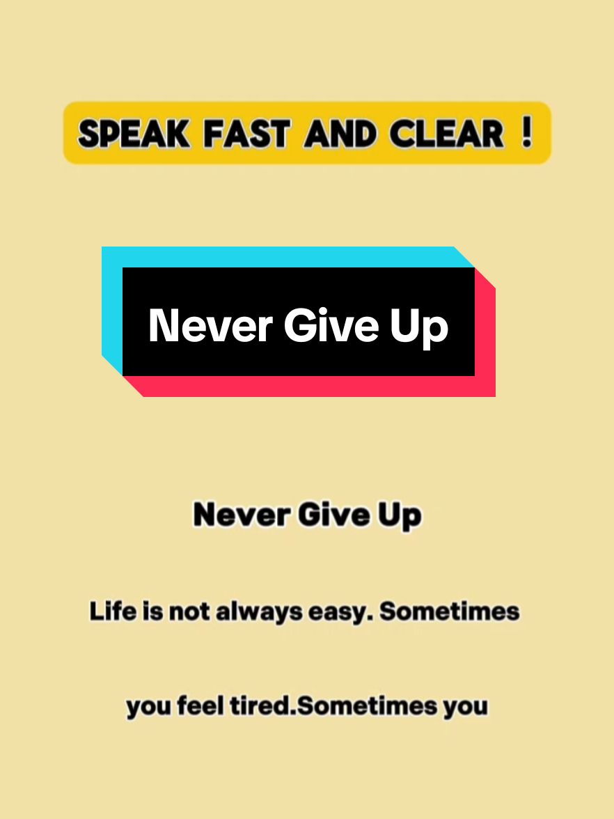 Never give up #reading #english #fluency #teleprompter #practiceenglish #englishlesson #englishteacher #fyp 