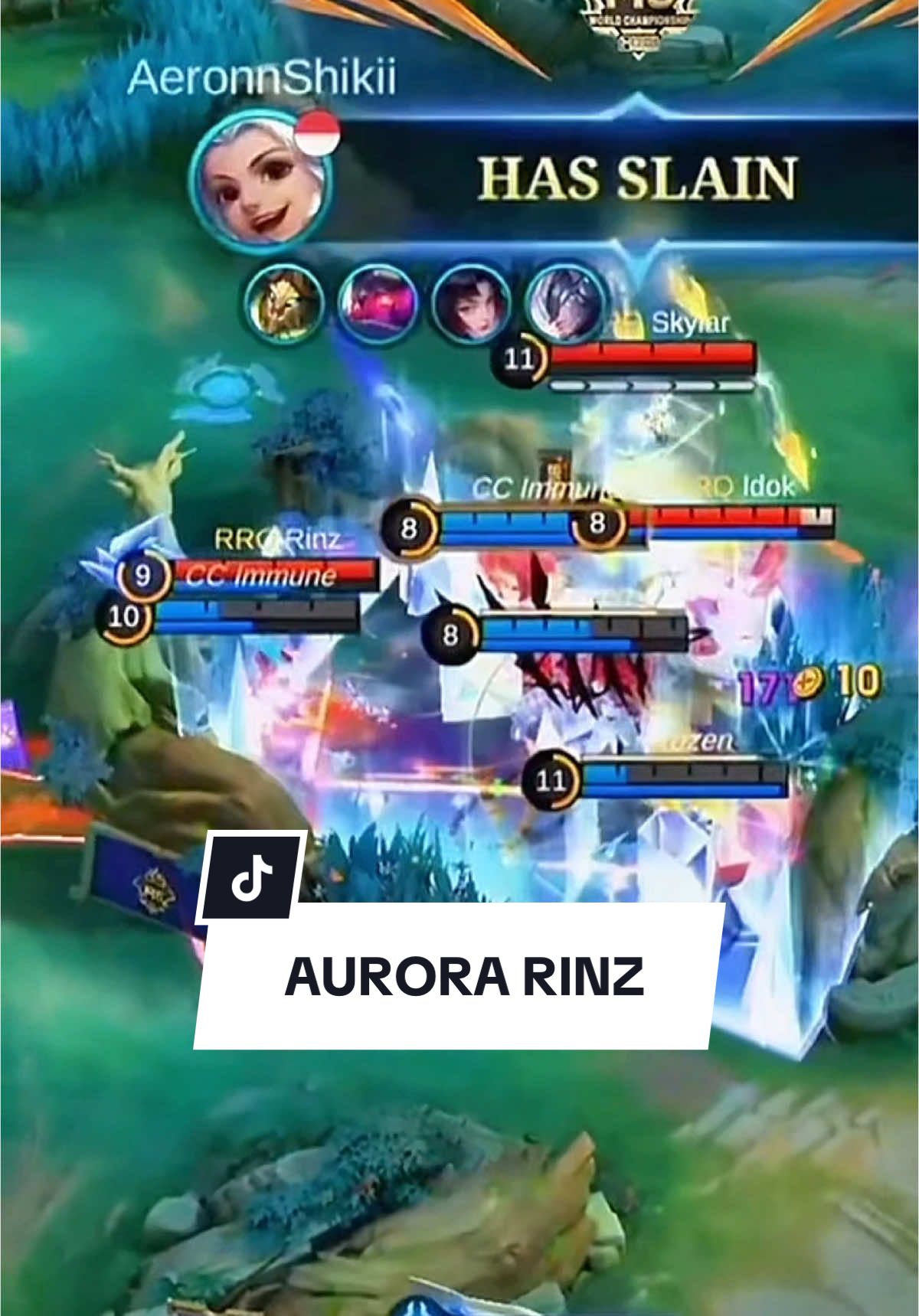 Aurora Rinz el flicker😱 #teamrrq #vivarrq #rrqhoshi #mobilelegends #mlbbm6 #m6nyalaindonesia 