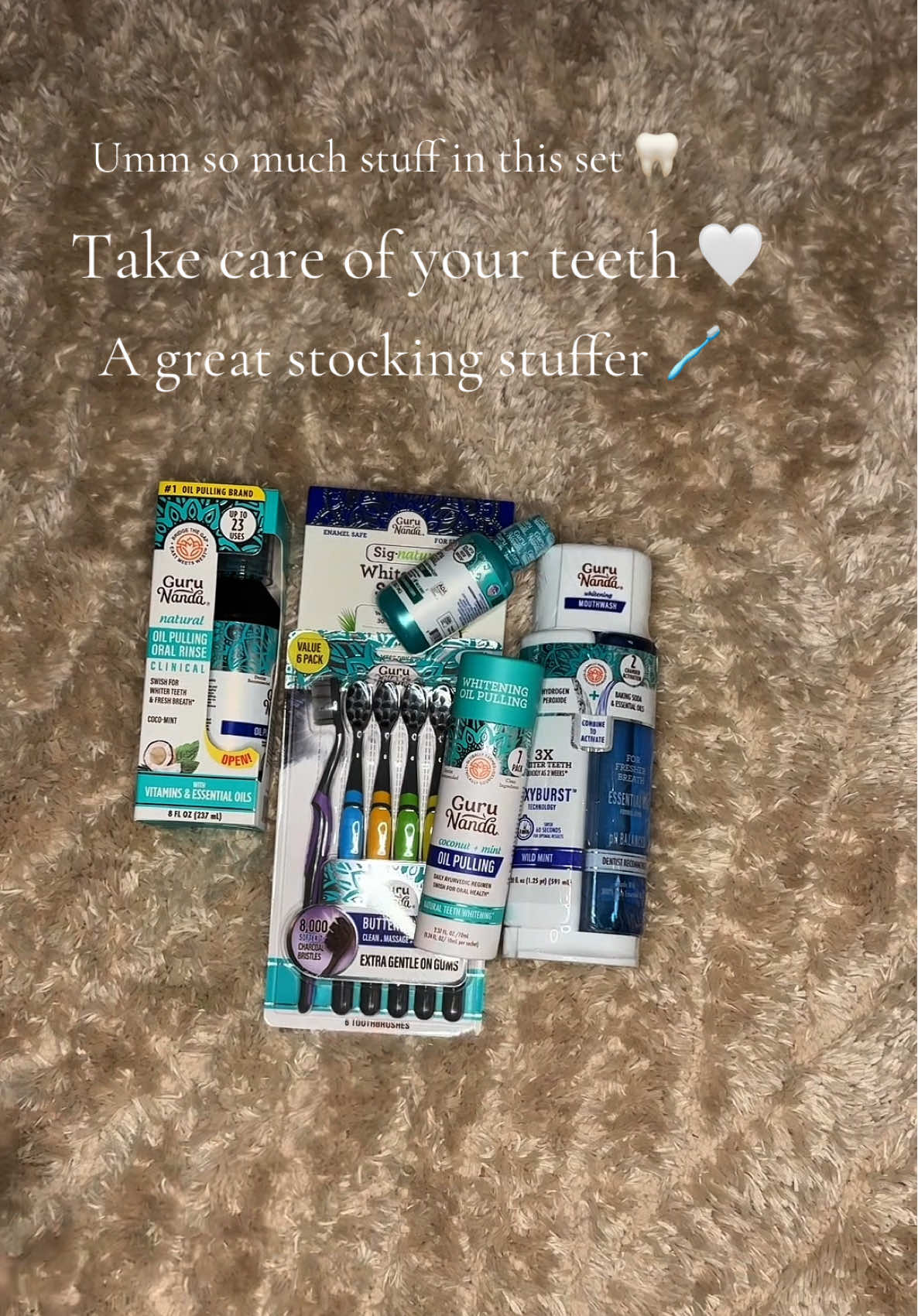 @GuruNanda LLC has made a great set for total smile makeover, only $35! Start taking care of your oral hygiene & whitening your teeth🦷 #gurunanda #oilpulling #oralhealth #cavityfree 