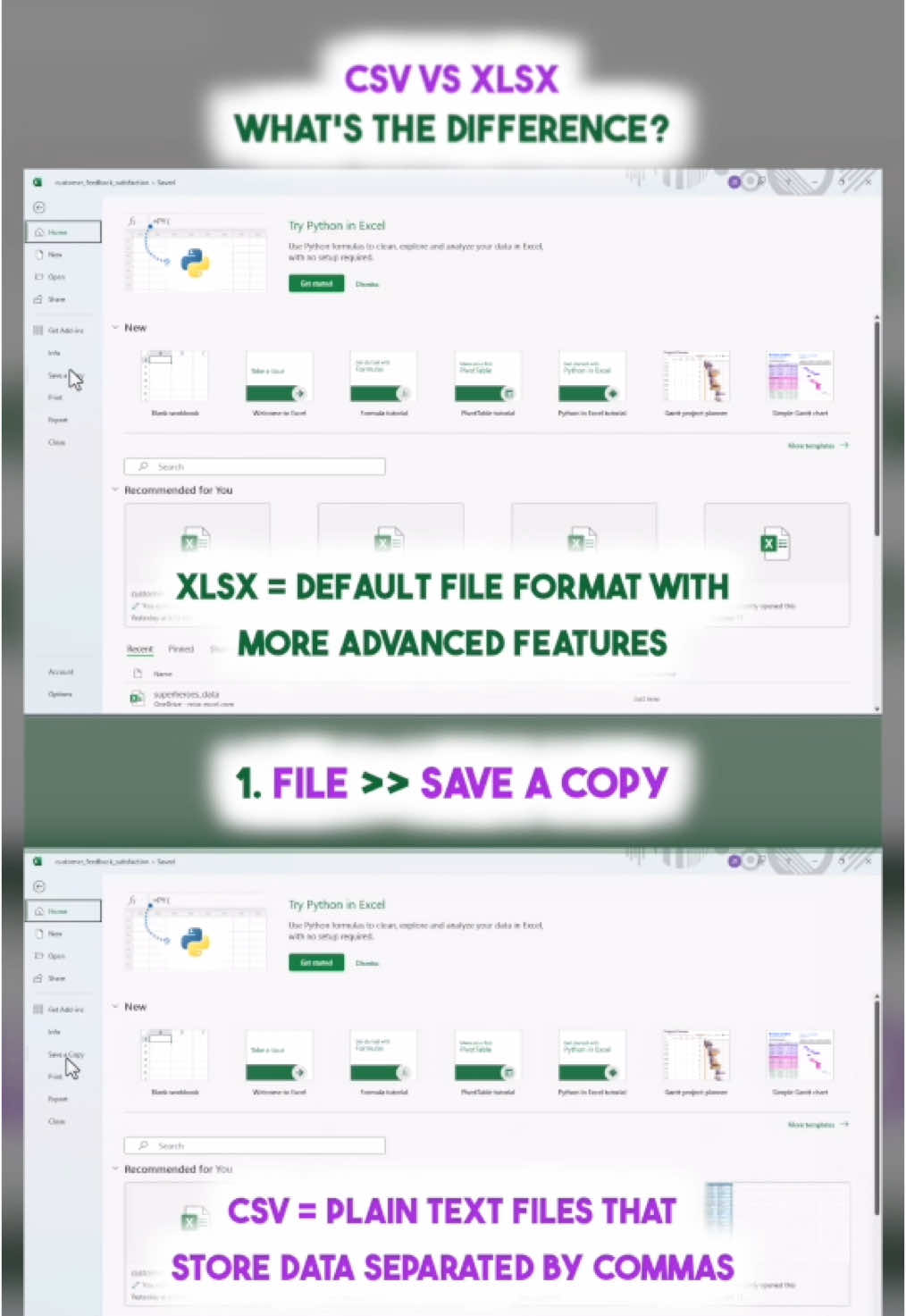 CSV vs. XLSX 🥊