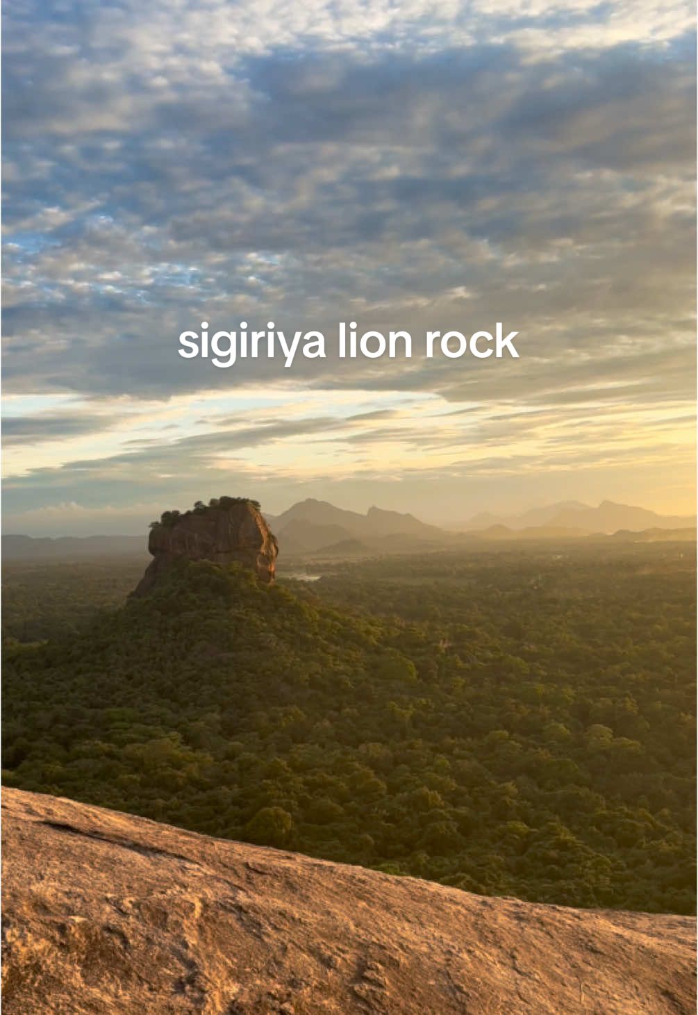 Sigiriya Lion Rock. viewpoint is 📍Pidurangala rock, Sri Lanka. #srilanka #lionrock #sigiriya #sigiriyarock #history #viewpoint #sunset #pidurangala #backpacker #traveltok 