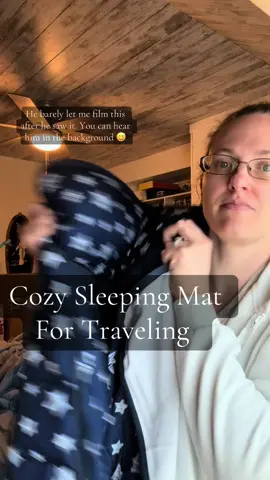 He literally took this nap mat the minute I stopped filming. #naptime #sleepover #sleepingbag #blanket #tiktokshopholidayhaul 