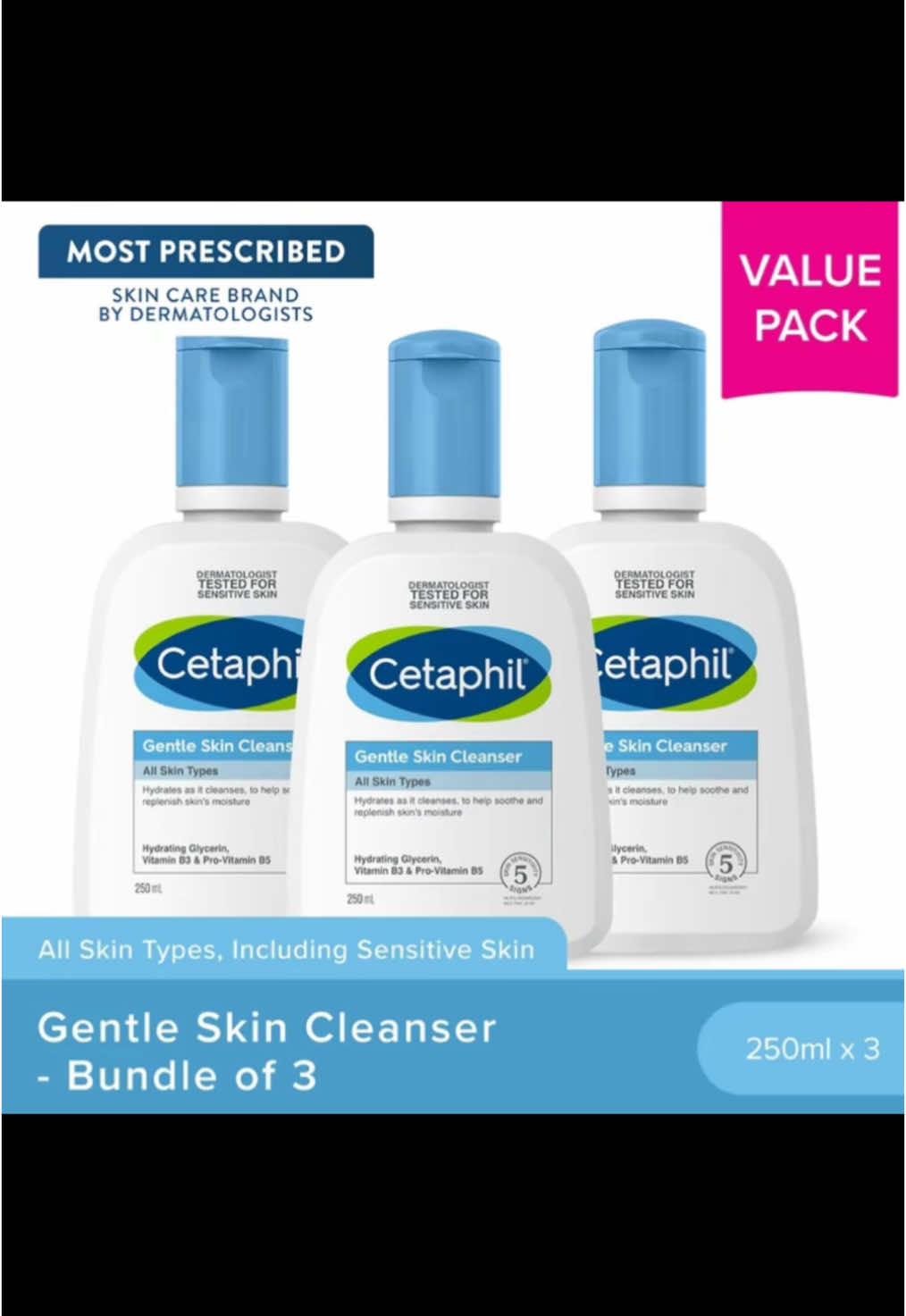 Cetaphil Gentle Skin Cleanser Bundle of 3! Dermatologist tested and prescribed by them. Buy now! #fyp #fypage #fyppppppppppppppppppppppp #fypp #fypシ゚ #fypdong #fypシ゚viral🖤tiktok #fypgakni #fypツ #viral #viralvideo #viraltiktok #virall #cetaphil #trendi #trendingtiktok #trendingnow 