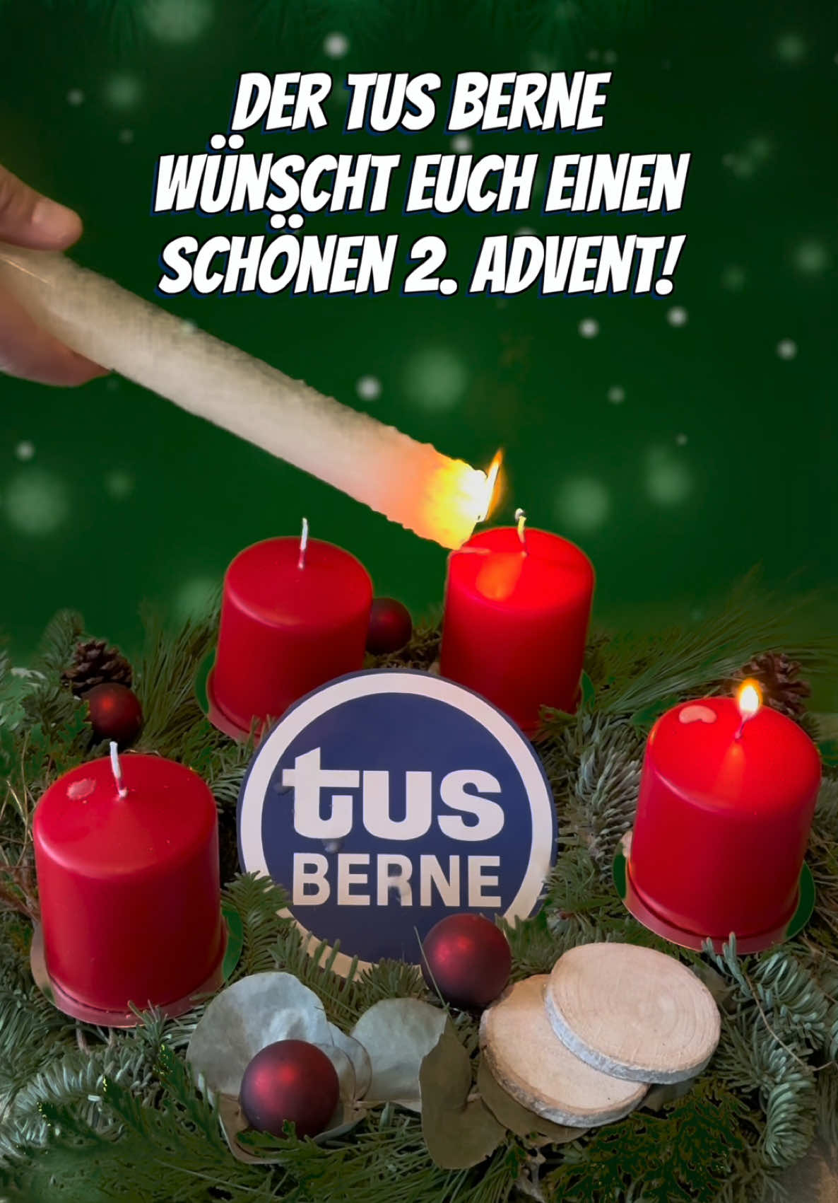 🎄Zünd' eine Kerze 🕯️ an und reich' sie weiter... Frohen 2. Advent! #fussball #xmas #tusberne #mannschaft #jugend #advent #weihnachten @Aaron.O @Tino_🇮🇹🇮🇹🇮🇹🇮🇹 