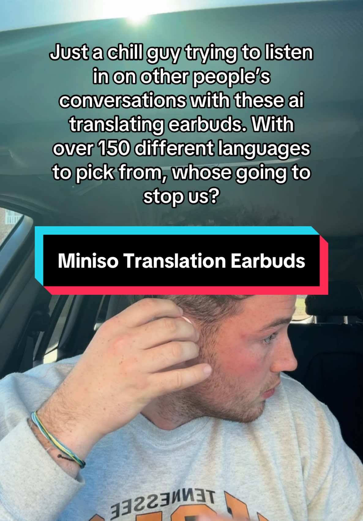 These ai translating earbuds are a game changer. #ai #aitranslation #translationearbuds #translate #tiktokshopholidayhaul #tiktokmademebuyit #miniso 