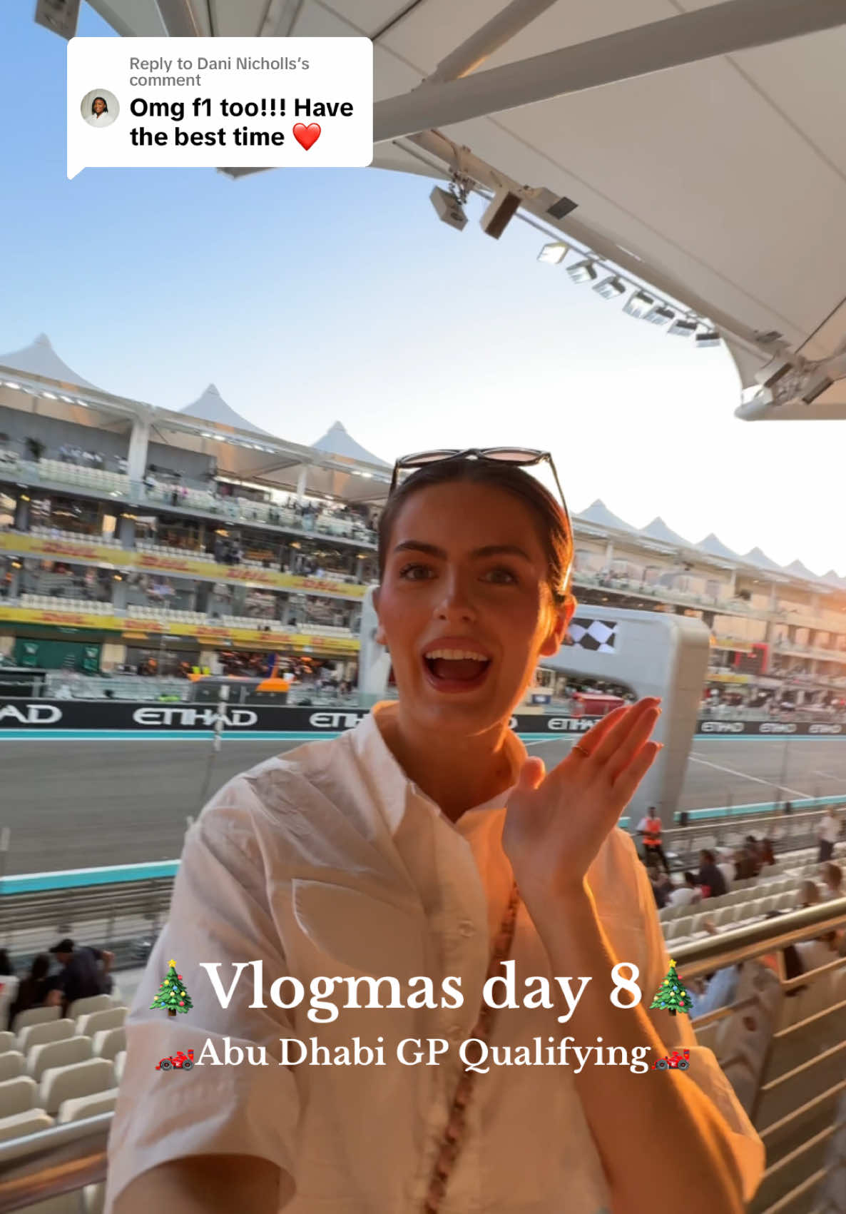 Replying to @Dani Nicholls Vlogmas day 8- abu dhabi GP qualifying day!!🏎️ #formula1 #abudhabigp 