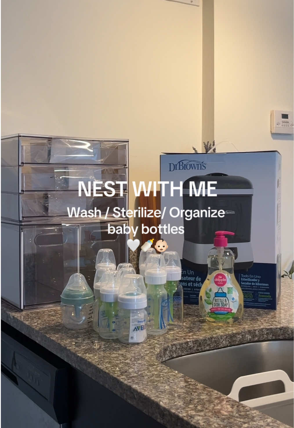 Organizing, sterilizing, and getting everything ready for my baby’s. ✨ Btw, I'm loving this  @Dr. Brown's sterilizer/dryer! 🧼🫧 #pregnancyjourney #nesting #nestingmommas #nestwithme #babybottles #firsttimemomtips #firsttimemommy #asmrcleaning #asmr #organizing #babycare #drbrowns #sterilizer #drbrownsterilizer #pregnancytiktok #pregnantlife 