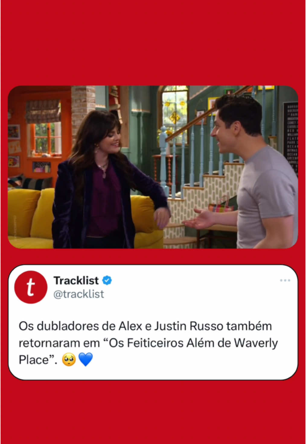 ‪Que nostalgia! Gustavo Pereira e Luisa Palomanes retornaram como os dubladores brasileiros do spin-off da série Os Feiticeiros de Waverly Place.‬ ‪📹: Disney + Brasil ‬ #selenagomez #davidhenrie #alexrusso #justinrusso #wizardsofwaverlyplace #dublado #nostalgia #entretênews #tiktoknotícias 