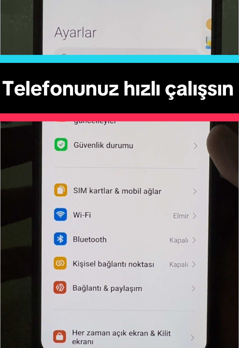 Telefonunuz hızlı çalışsın ✅