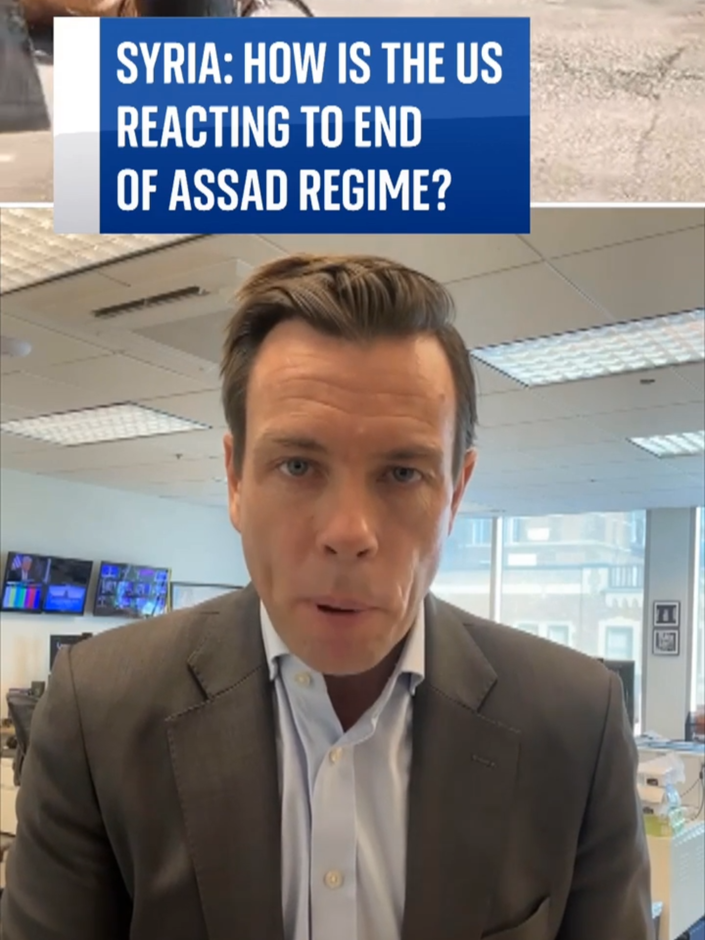 Following the toppling of Assad in Syria, the Biden White House has said only that the administration is closely monitoring developments... Donald Trump however, on social media, on brand, has declared his hand 🔗 Tap link in bio for the latest #DonaldTrump #Trump #Biden #JoeBiden #President #USA #America #WhiteHouse #Syria #Assad #Syrian #President #SkyNews #Damascus #BasharAlAssad #Bashar #bashar_alassad #MiddleEast