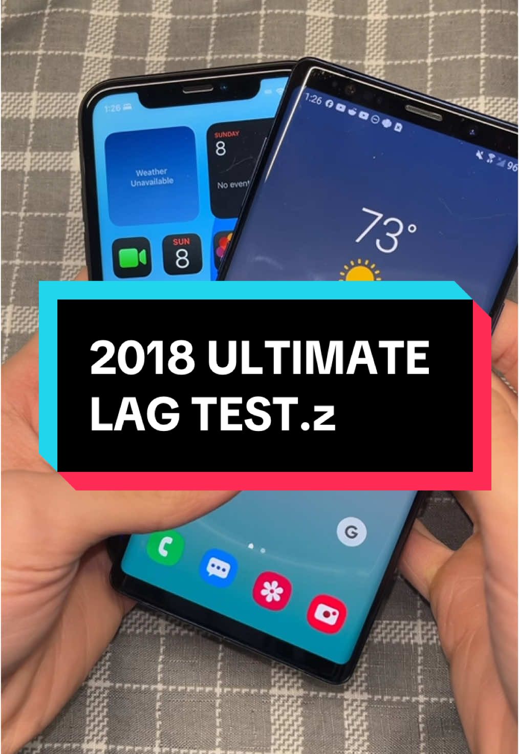 Lag test... THEY BOTH SUCK 😭🙏 #tech #techtok #technology #android #iphone #samsung 