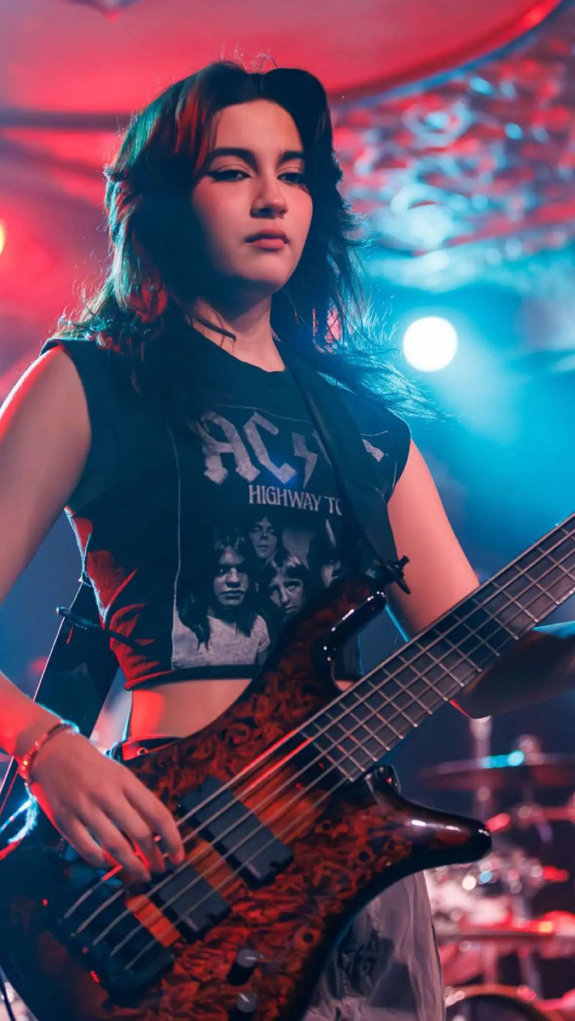 Fotos de Alejandra em Indianapolis 2023 📸: foto hd  #thewarning #fyp #thewarningrockband #viral #alejandravillarreal #bass #bassgirl @The Warning 