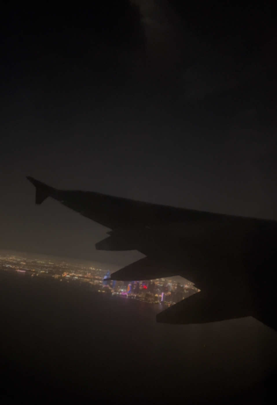 Enjoying my first ever takeoff on very impressive A380 with final look at incredible Doha from the Upper Deck of Qatar Airways flight to Sydney #qatarairways #a380 #takeoff #departure #plane #planes #planespotting #cabin #view #views #night #wings #engine #foryou #furyou #travel #travelling #enjoy #explore #flight #traveltiktok #real #australia #sydney #qatar 