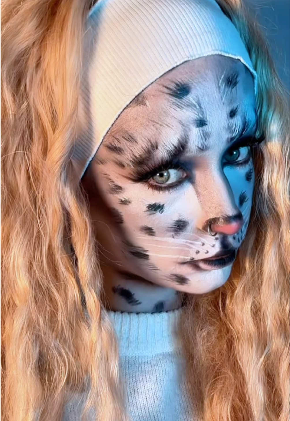 ❄️🐆 #snowleopard #makeup #leopardmakeup 