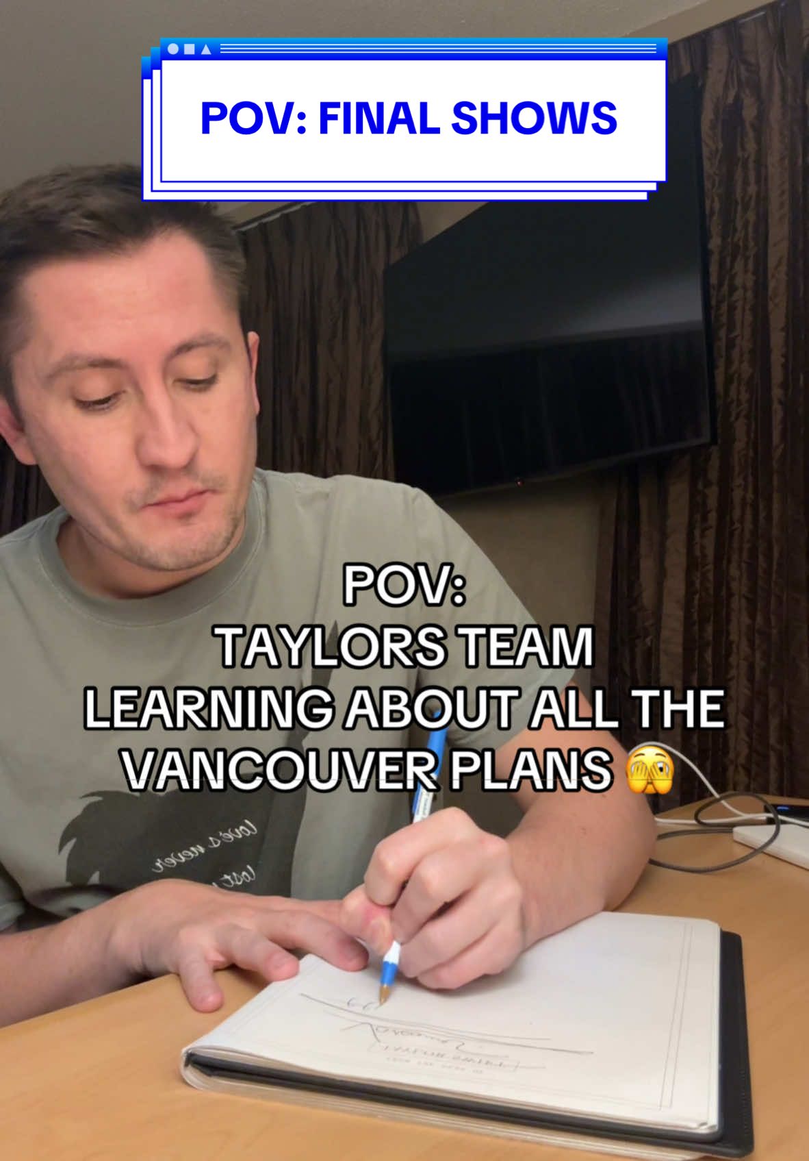 POV: Taylors Team learns about all of her plans for the final weekend in Vancouver ! #taylorswift #repudaytion #alexday #vancouvertstheerastour #vancouver #maroon #erastour 