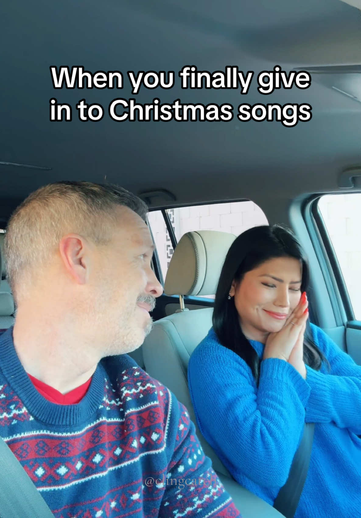 Omg😅 #christmas #christmassongs #radiostation #husbandwifecomedy #couplecomedy #clingcatch #dadegreg #fyp 