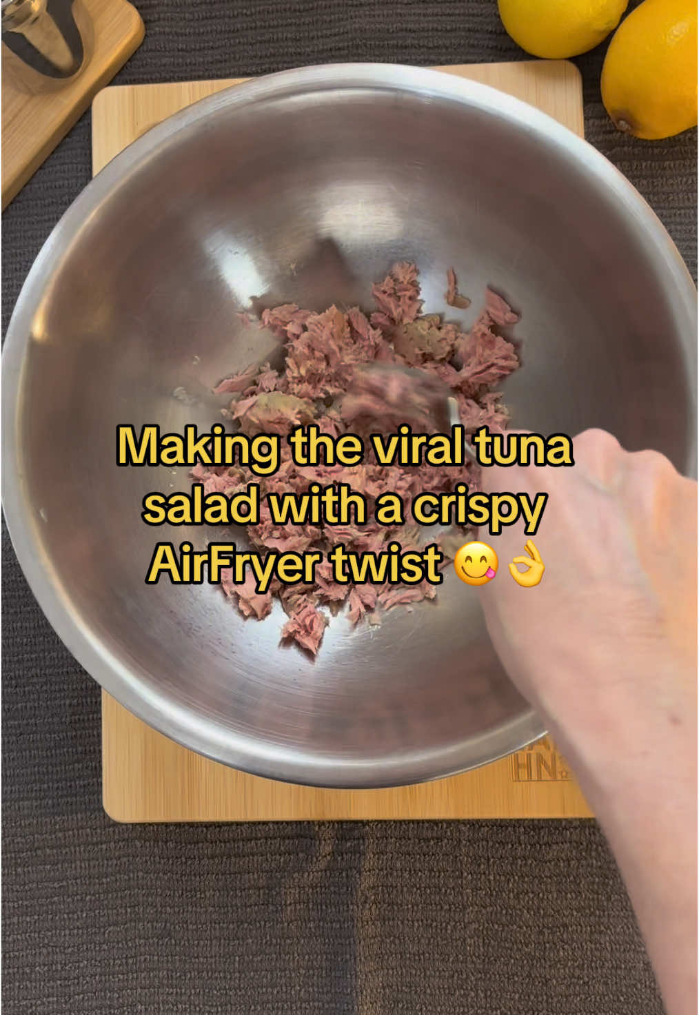 THE tuna salad AirFryer edition - have you tried it yet? #tunasandwich #tunasaladrecipe #mathewmcconaughey #airfryer #airfryerrecipes #recipes #FoodTok #Foodie #airfryertiktok 