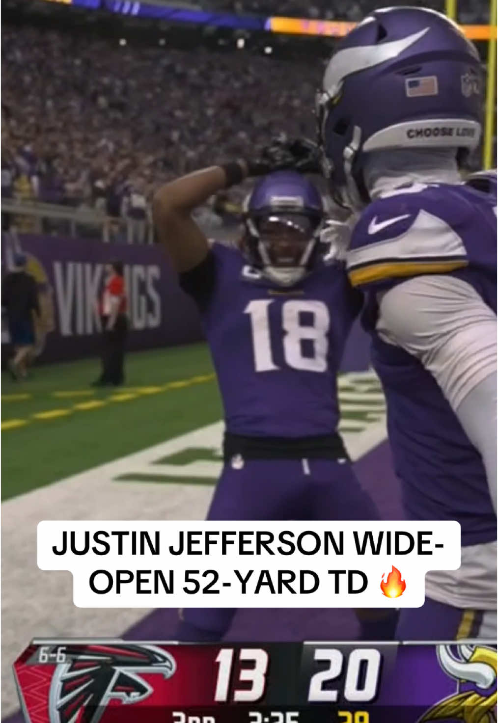 #minnesotavikings #justinjefferson #touchdown #nfl (📺 FOX) 