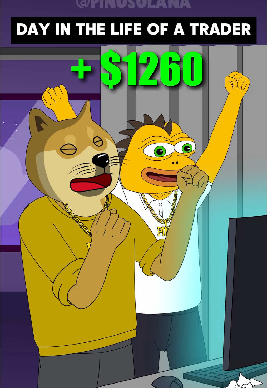 A day in the life of Doge and Pino.📈🚀 #memes #pino #crypto #fyp #doge #btc #sol #dogecoin 