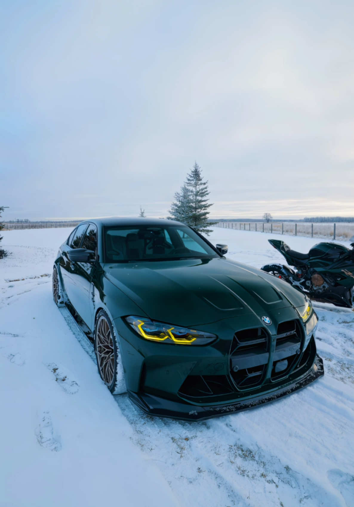 Did you see the S1000RR? Paint matched in BMW British Racing Green ☃️💚❄️