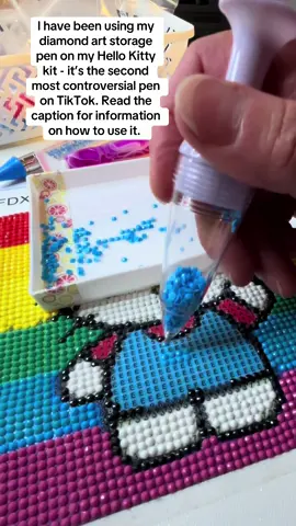 The most controversial diamond art pen on TikTok - guaranteed to upset some people - and lots do fall for it. This is a regular diamond art pen and stores diamonds inside of it.  #diamondpainting #diamondart #diamondarttools #diamondartpen #drills #diamondartkit #syringe #diamondartpens #diamondpaintingpen #hellokitty #sanrio #refillablediamondartpen #refillablepen refillable diamond art pen #diamondartpen