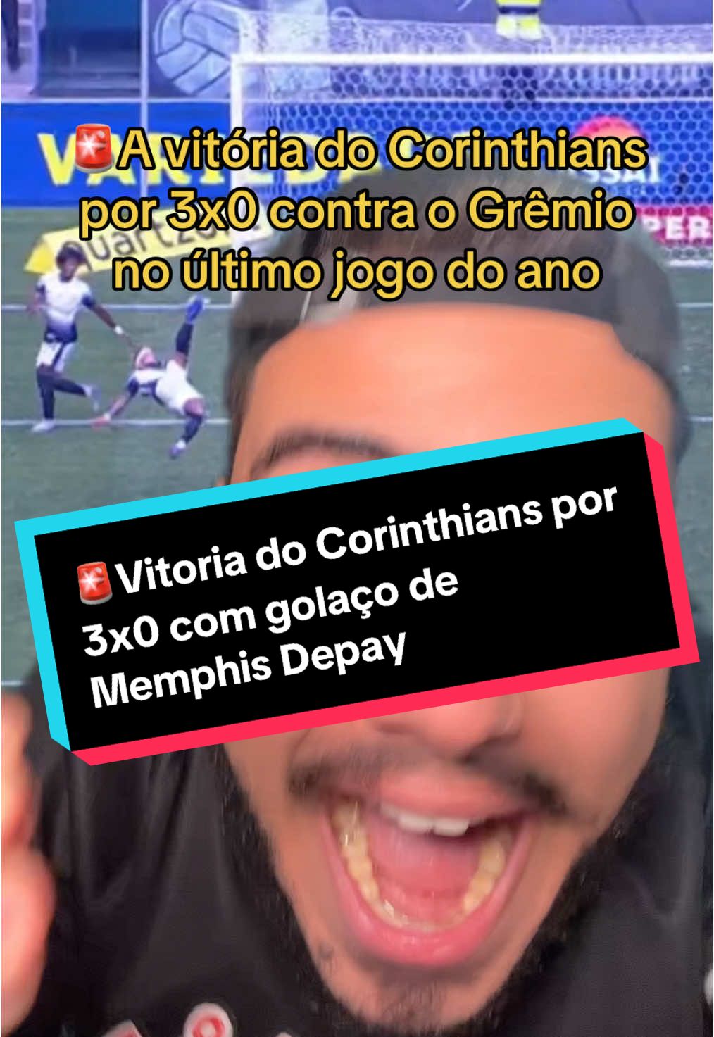 🚨O jogo do Corinthians e Gremio em 3x0 #corinthians #gremio #memphis #depay #yurialberto #timao #sccp #gavioesdafiel 