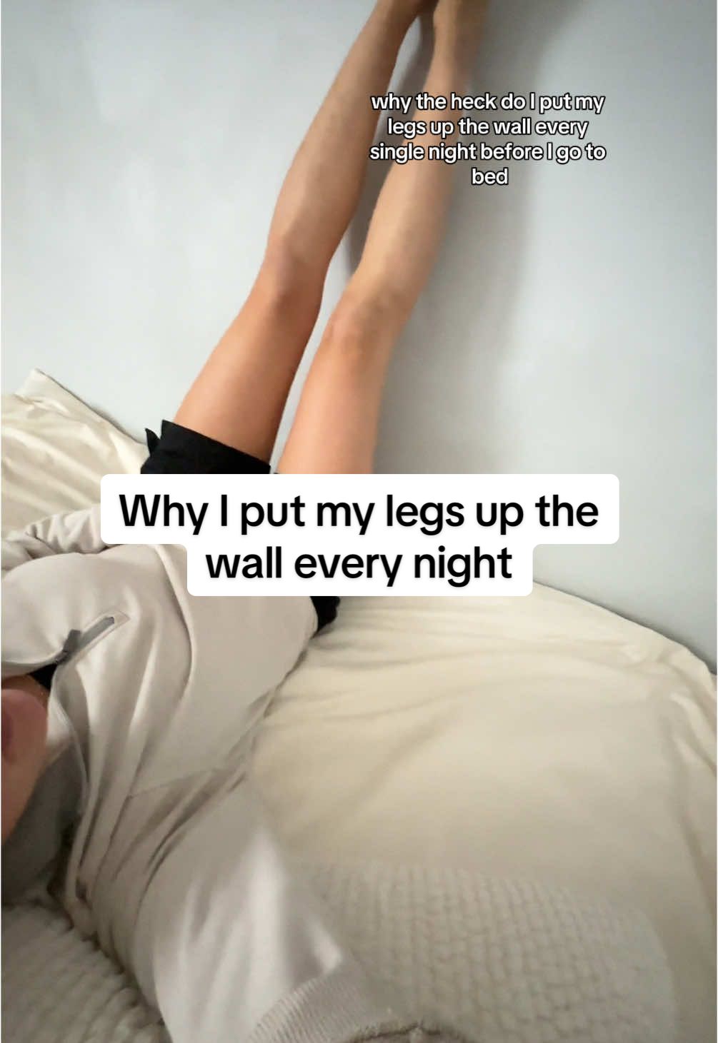 Replying to @Shanice Jackson scoot yourself as close to the wall as possible and keep your legs up the wall for 5-10min ! THE health hack i’ve been doing the LONGEST !!! #legsupthewall #healthhack #lymphaticdrainage 