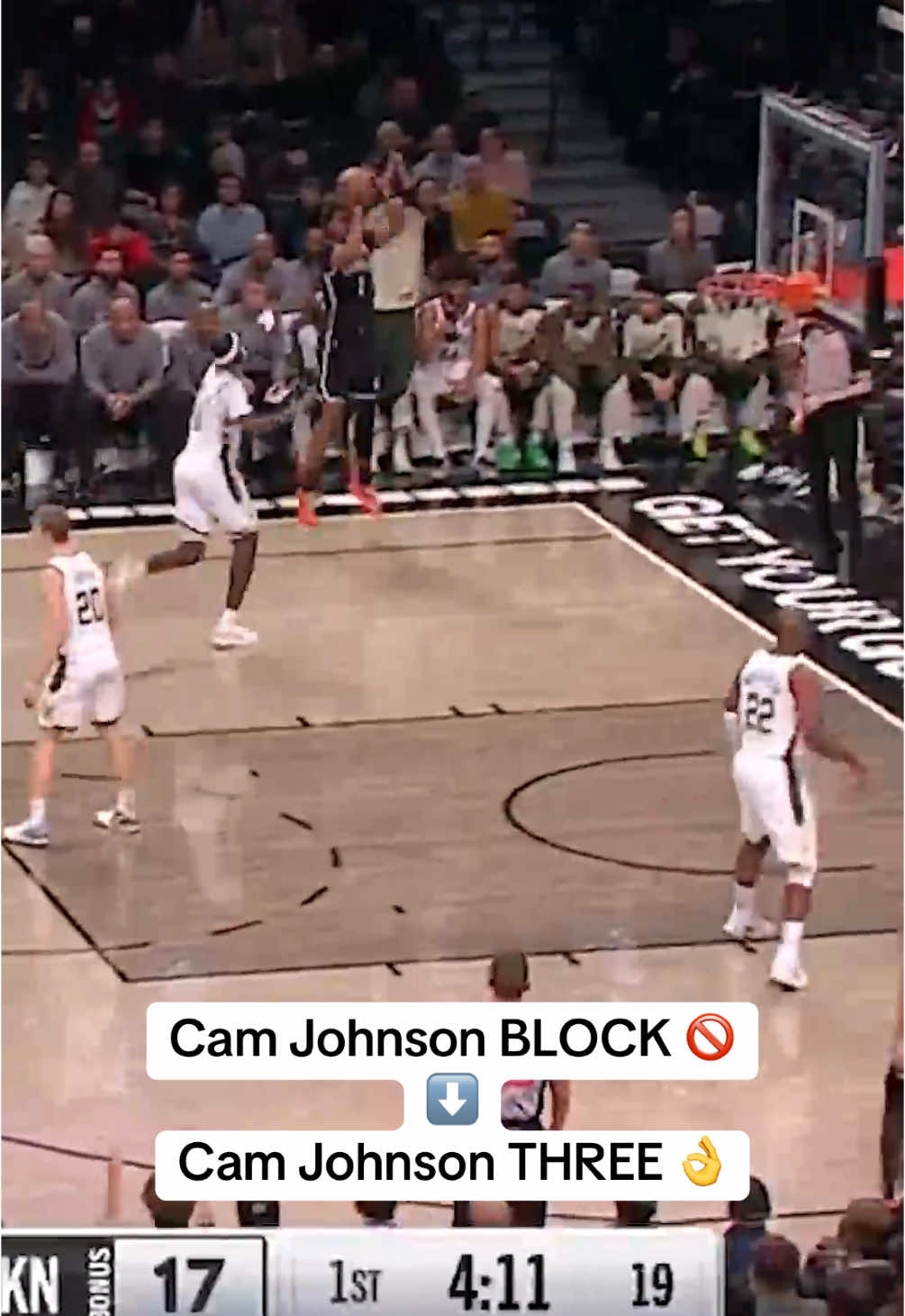 #CamJohnson making plays for himself 🔥 #NBA #brooklyn #nets #basketball 