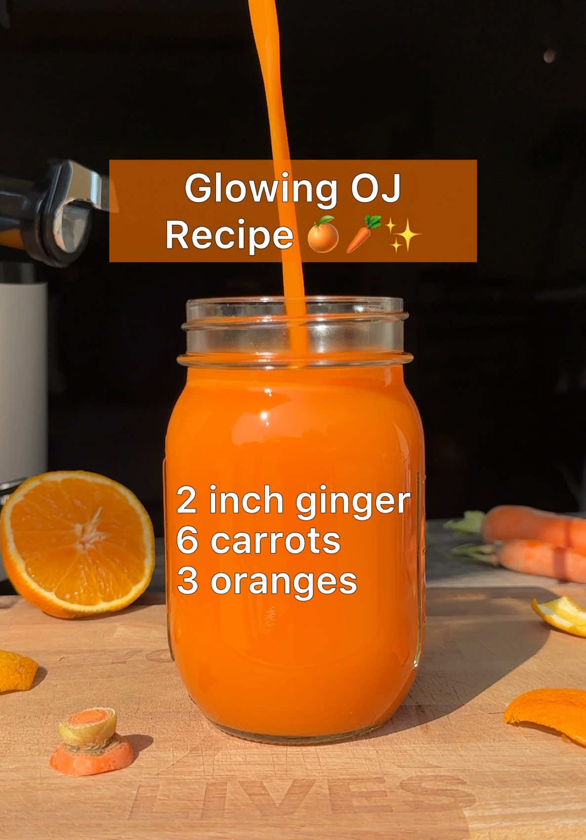 Glowing OJ Recipe 🍊🥕✨ (Save 10% On The Kuvings Auto10 Plus Juicer & Find My Recipe Ebook Linked In My Bio) This 3 ingredient homemade orange juice recipe is loaded with powerful vitamins, minerals & antioxidants that are going to greatly boost the immune system & help to protect the body against cold & influenza this cold season 🥕 I recommend adding 1-2 more oranges if this recipe is too much carrot for your liking! Would you try this recipe? 🍊 Recipe yields over 1 liter of fresh delicious & nutritious juice that will last up to 72hrs refrigerated or up to 30 days frozen! 🧡 #growyourown #orangejuice #carrotjuice #fruitjuice #juicerecipe #freshjuice #vitamins #antioxidants #immuneboost #immunesystem #nutritious #juicingforhealth #healthiswealth #healthandwellness #growyourownfood #growyourownlives #fruitheals #healingfruit #natureheals #healingnature #fy #fypシ #foryou #foryoupage