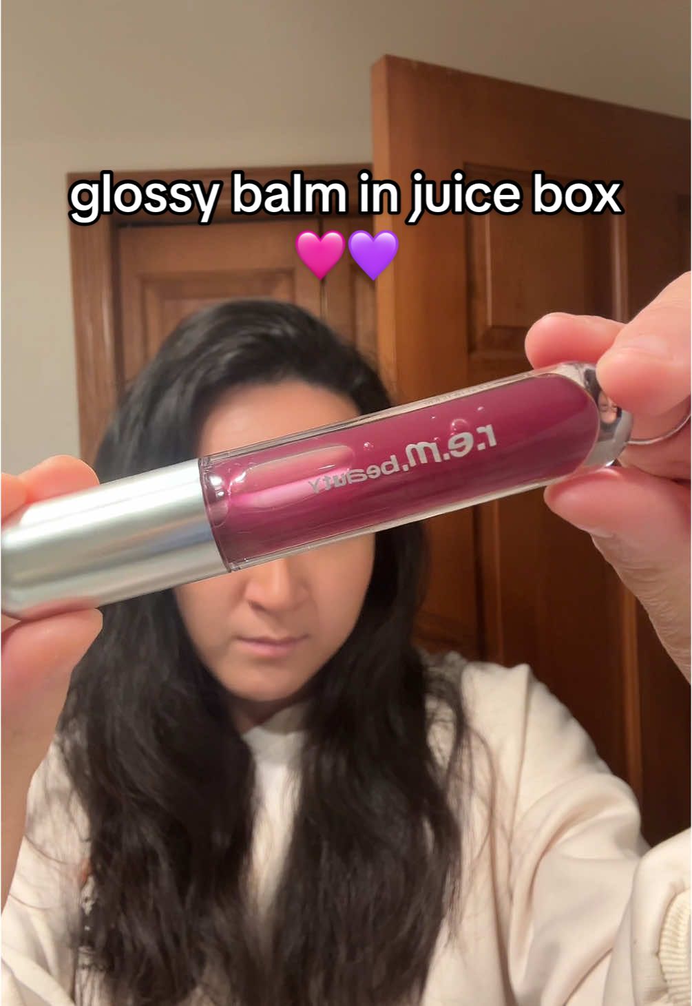 @r.e.m. beauty loveeeee 🩷💜 #rembeauty #rembeautybyarianagrande #rembeautyreview #rembeautyglossybalm #creatorsunder10k #microinfluencer #internetmeme #contentcreator #viral #fyp 