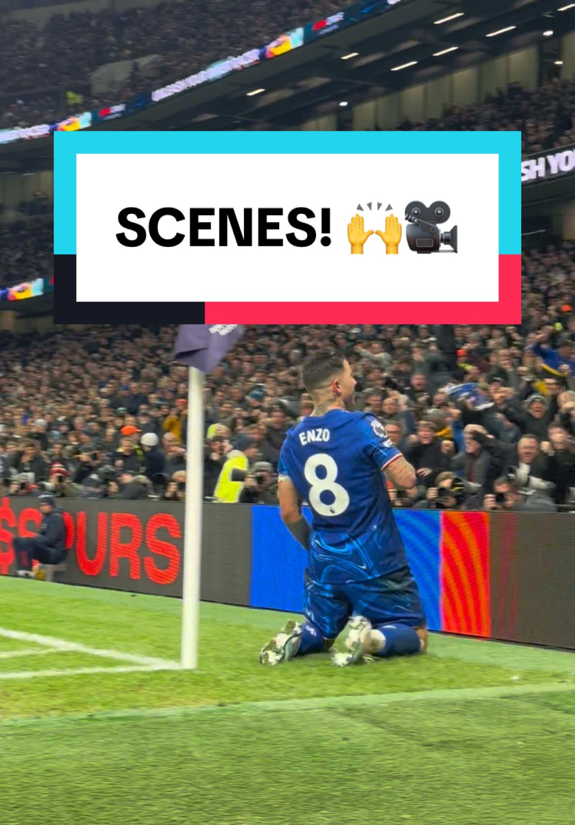 An incredible pitchside angle of THAT goal by Enzo. 🙌🎥 #CFC #ChelseaFC #PremierLeague 