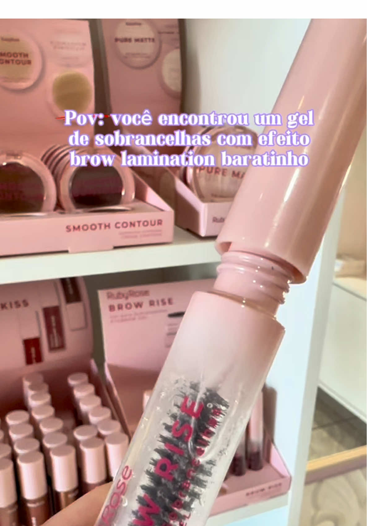 Isso não é um pov ✨ Linha rosa da Ruby Rose ta entregando muuuito!!! #rubyrose #rubyrosemakeup #sobrancelhas #sobrancelhasperfeitas #browlamination 