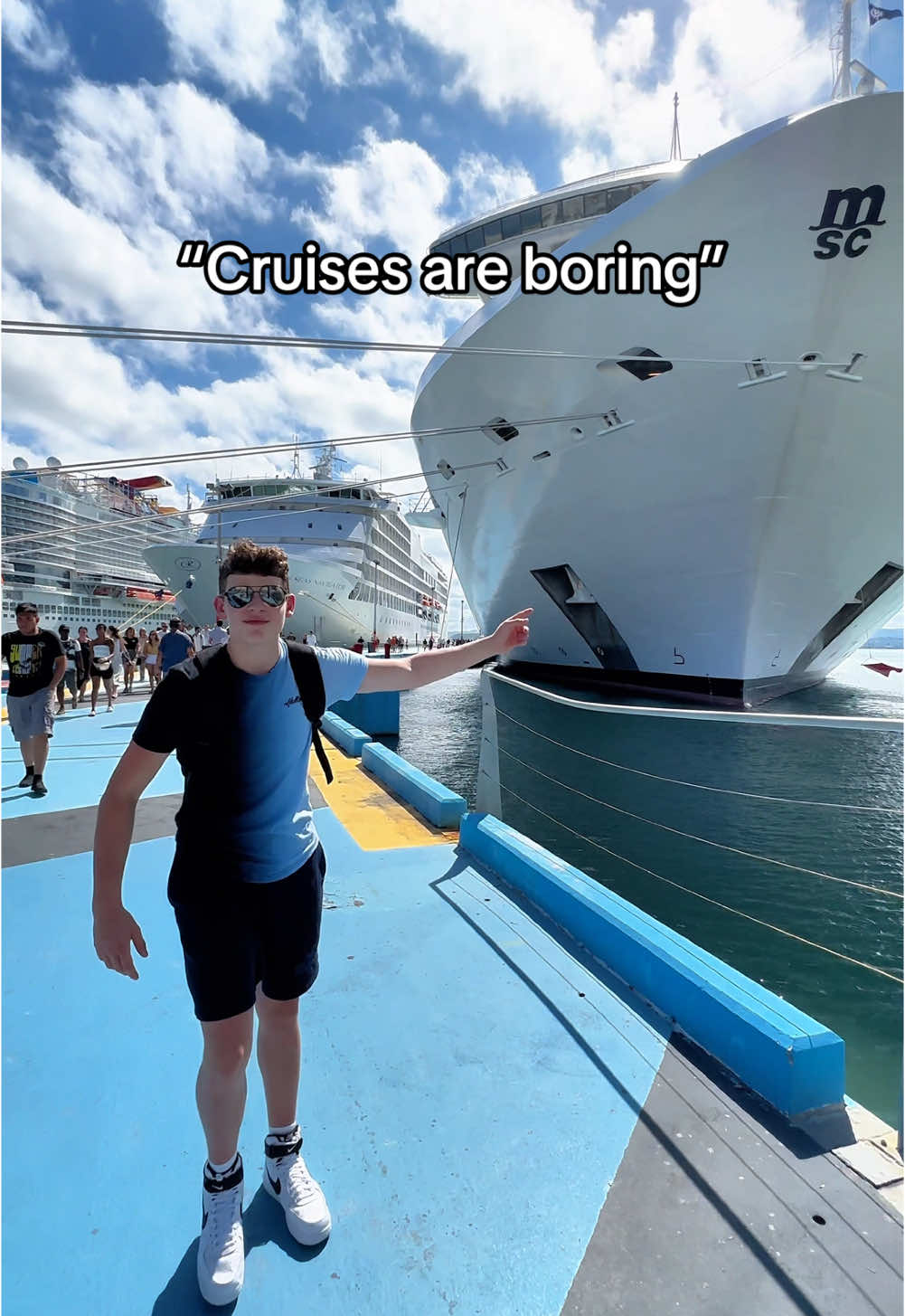 It’s always the one who’s never been on one too 😂🤦‍♂️ #cruiseship #travel #cruising #fyp #ship_facts 